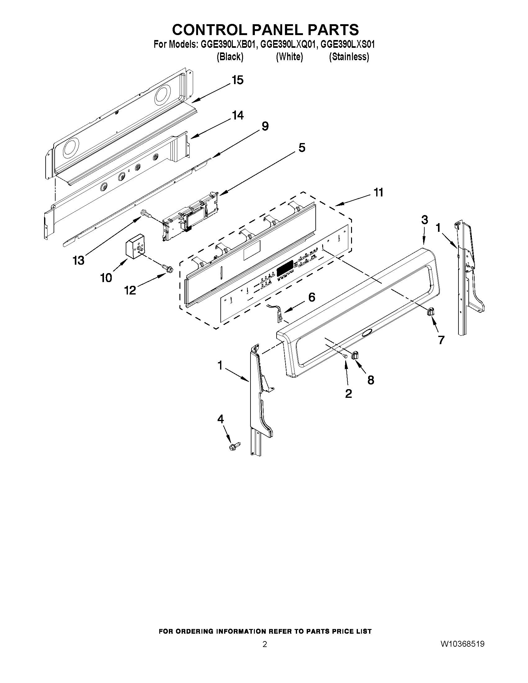 02 - CONTROL PANEL PARTS
