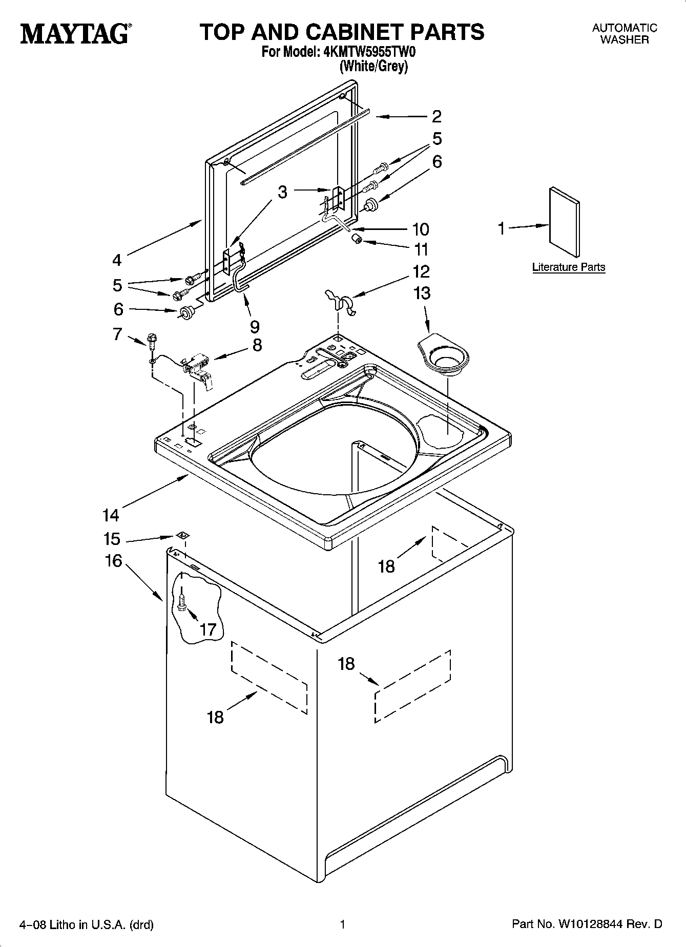01 - TOP AND CABINET PARTS