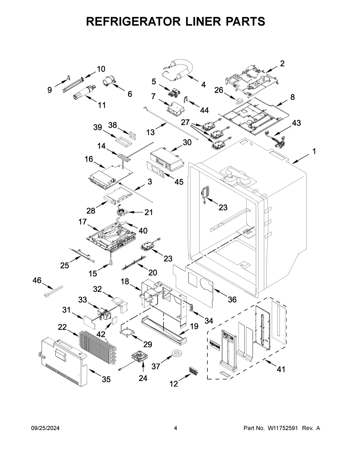 03 - REFRIGERATOR LINER PARTS