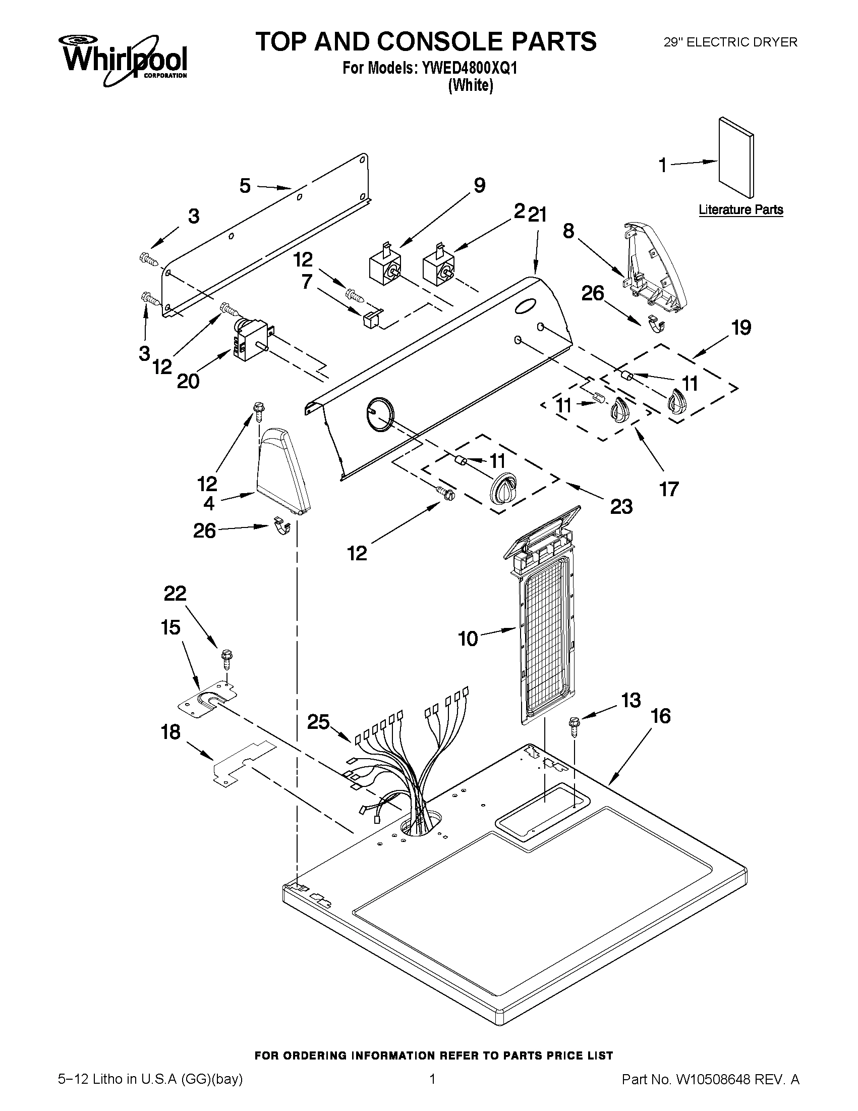 01 - TOP AND CONSOLE PARTS
