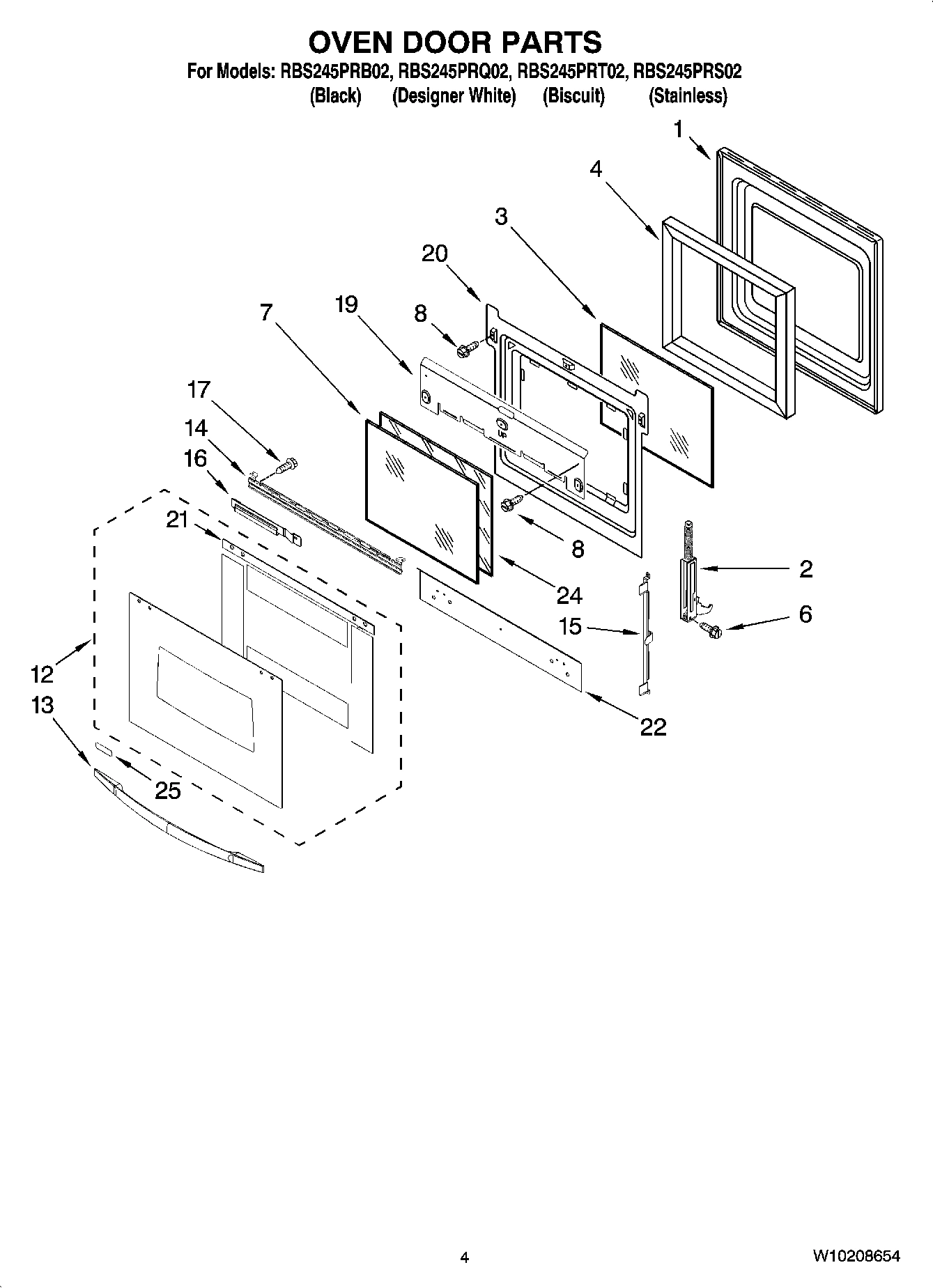 03 - OVEN DOOR PARTS