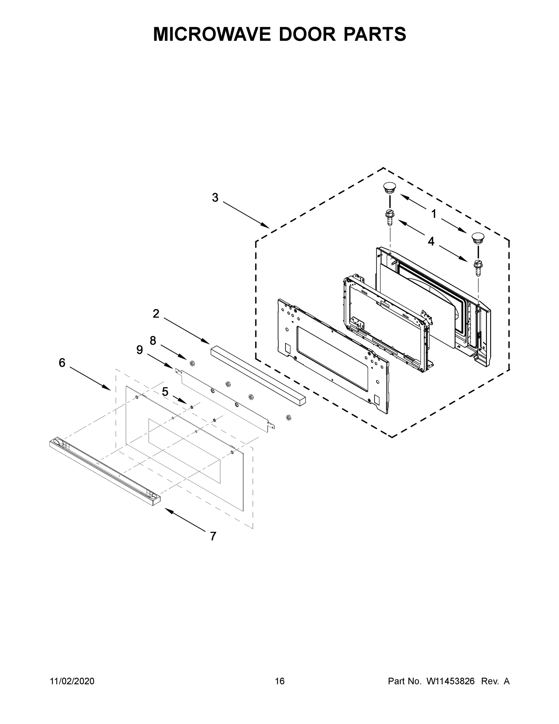 09 - MICROWAVE DOOR PARTS
