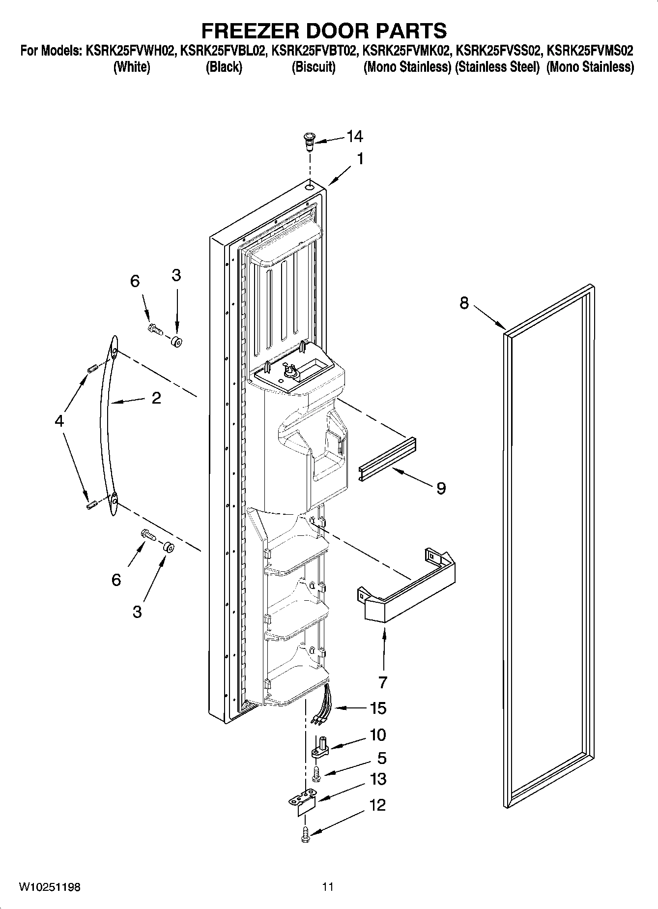 07 - FREEZER DOOR PARTS