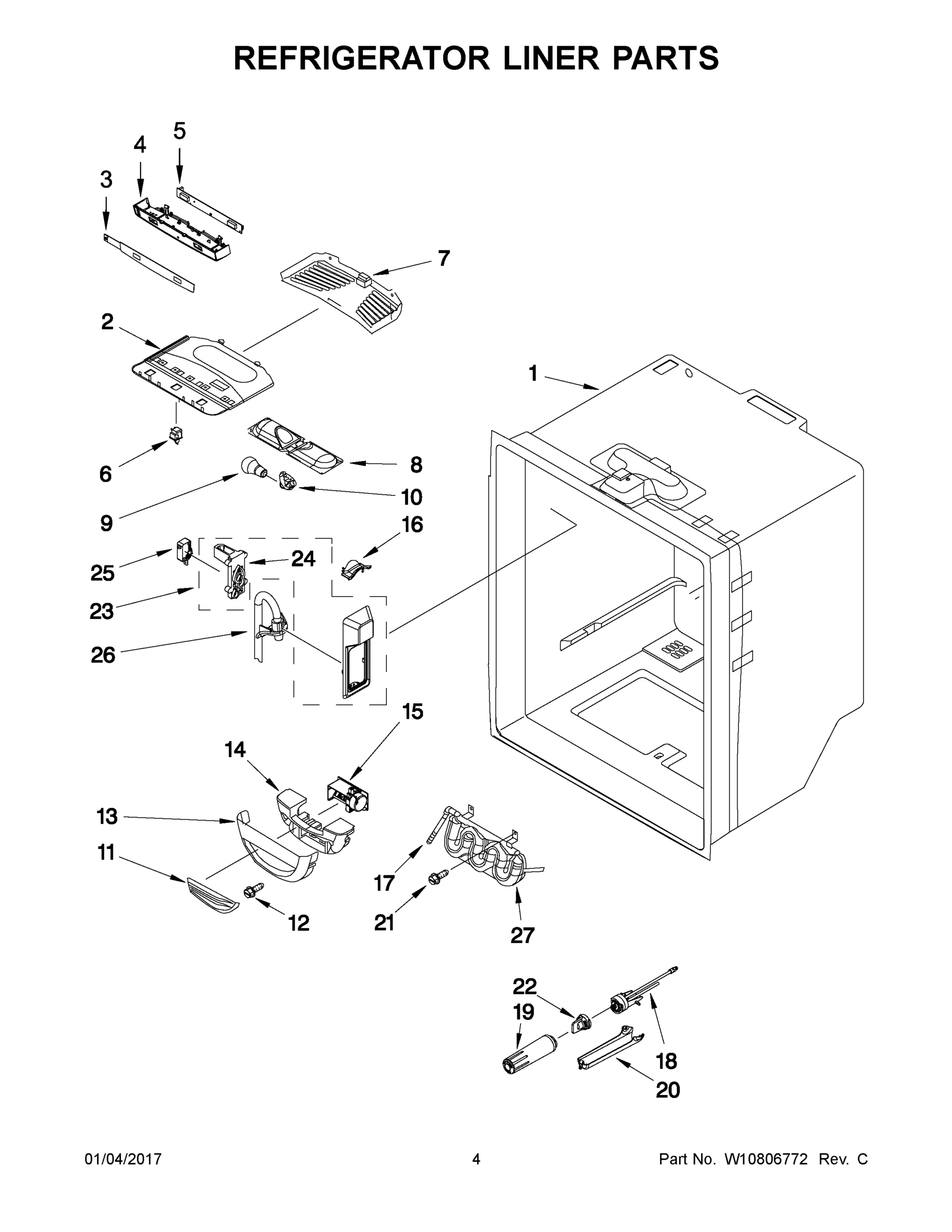 03 - REFRIGERATOR LINER PARTS