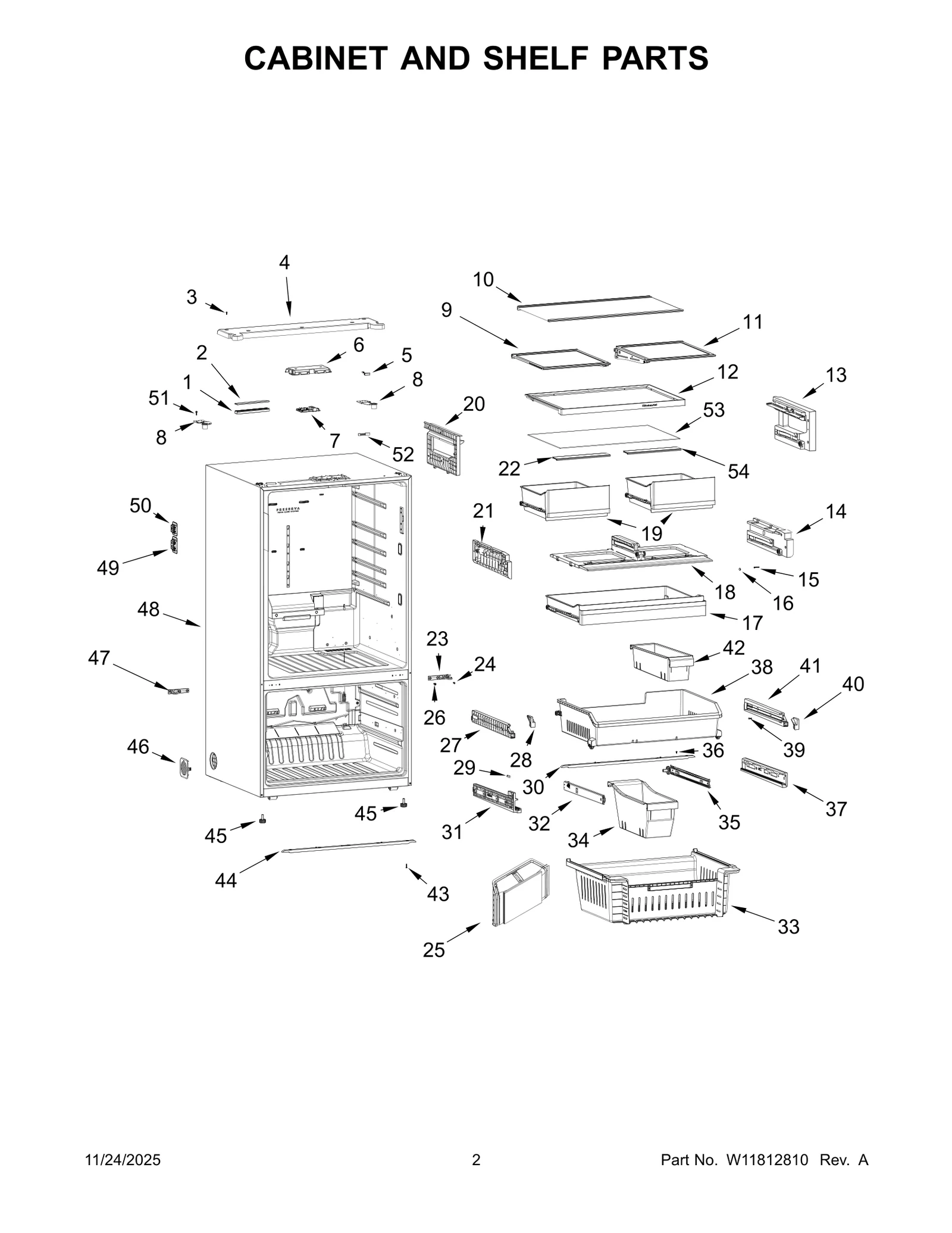 CABINET AND SHELF PARTS