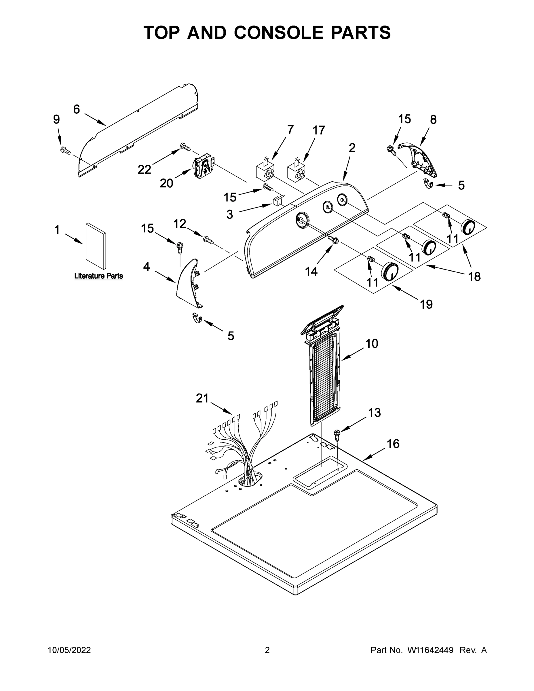 02 - TOP AND CONSOLE PARTS