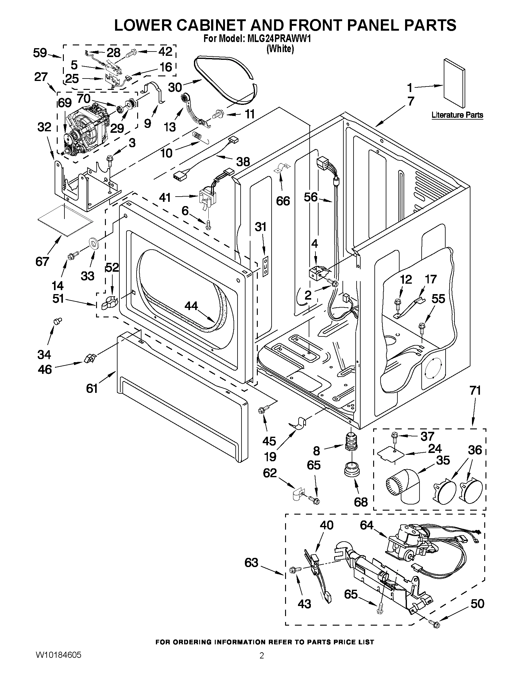 01 - LOWER CABINET AND FRONT PANEL PARTS