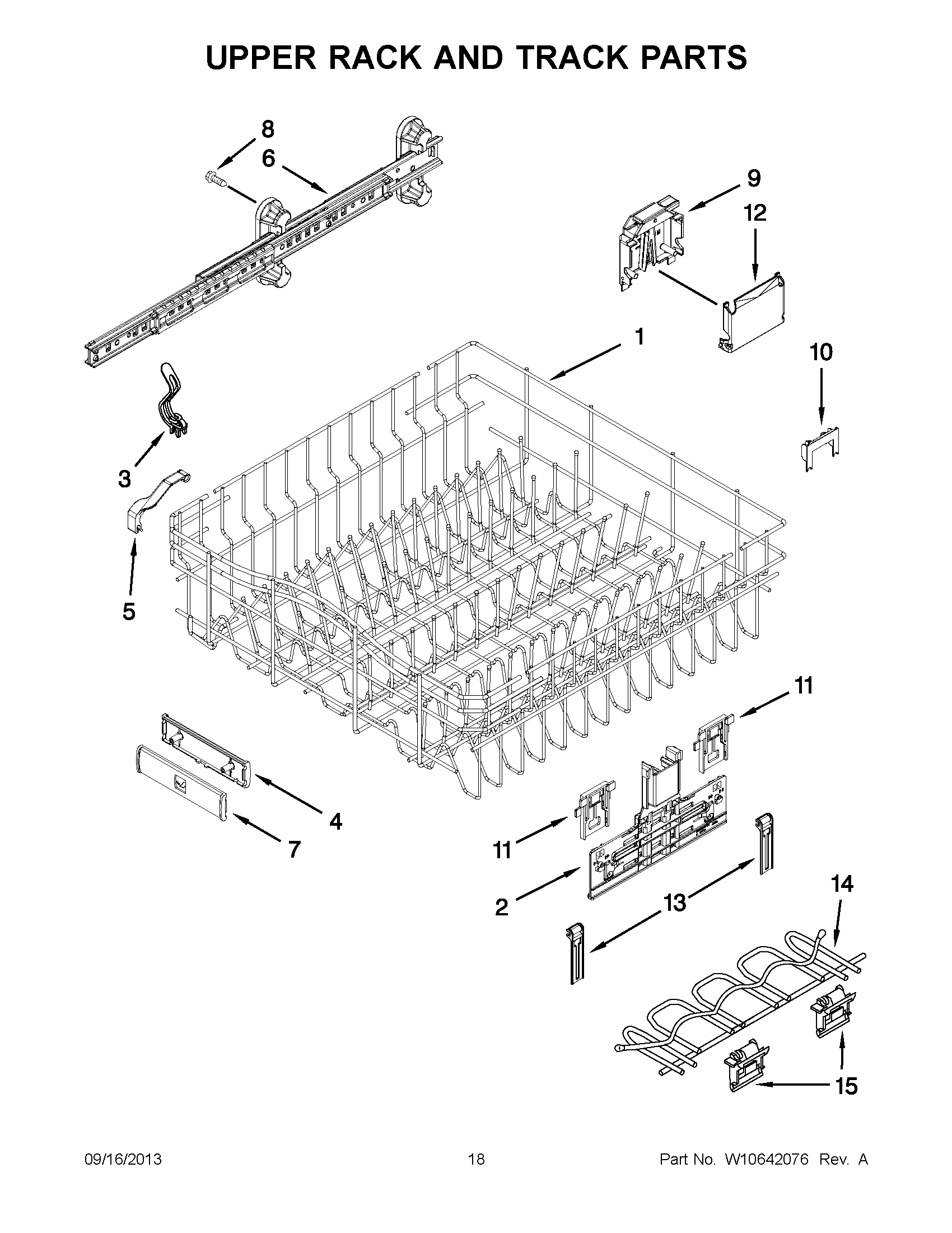 10 - UPPER RACK AND TRACK PARTS