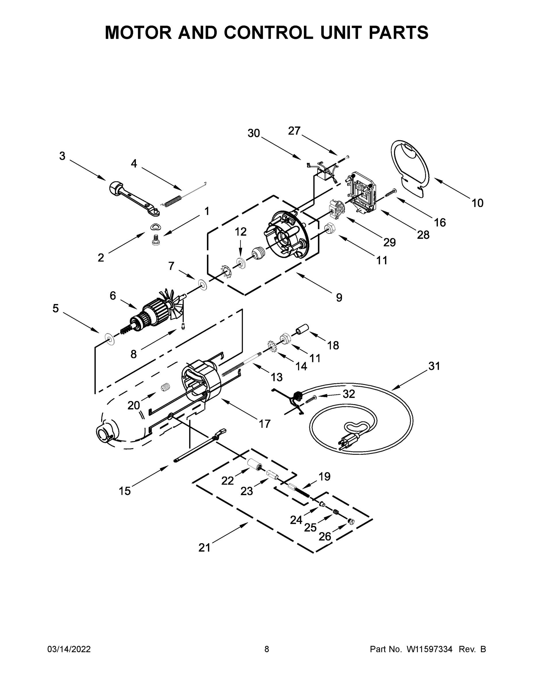 05 - MOTOR AND CONTROL UNIT PARTS