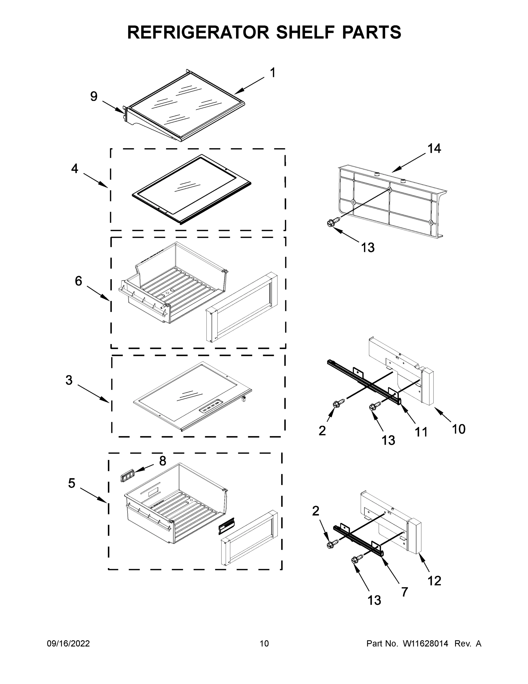 06 - REFRIGERATOR SHELF PARTS