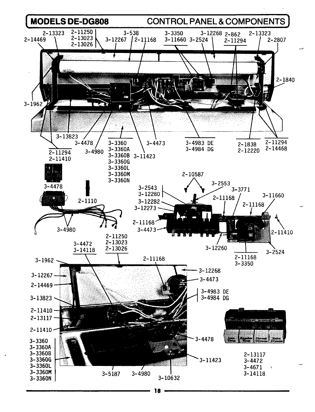 01 - CONTROL PANEL & COMPONENTS