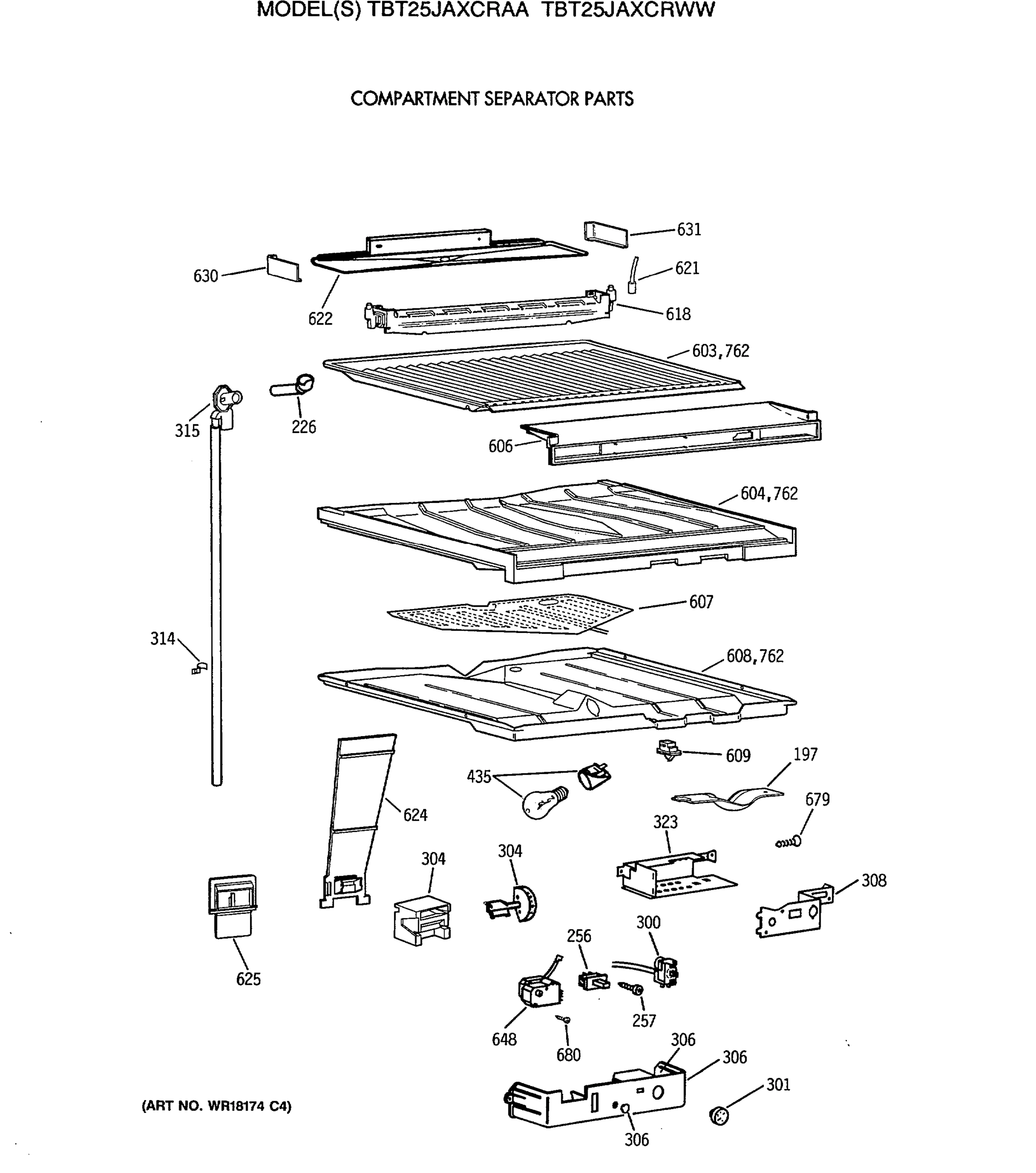 COMPARTMENT SEPARATOR PARTS