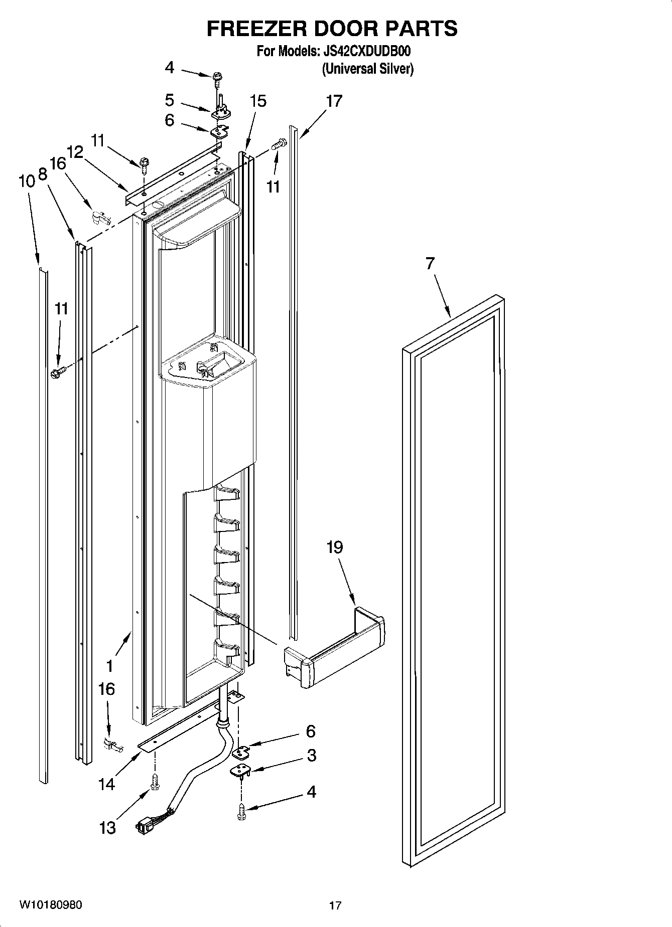 11 - FREEZER DOOR PARTS