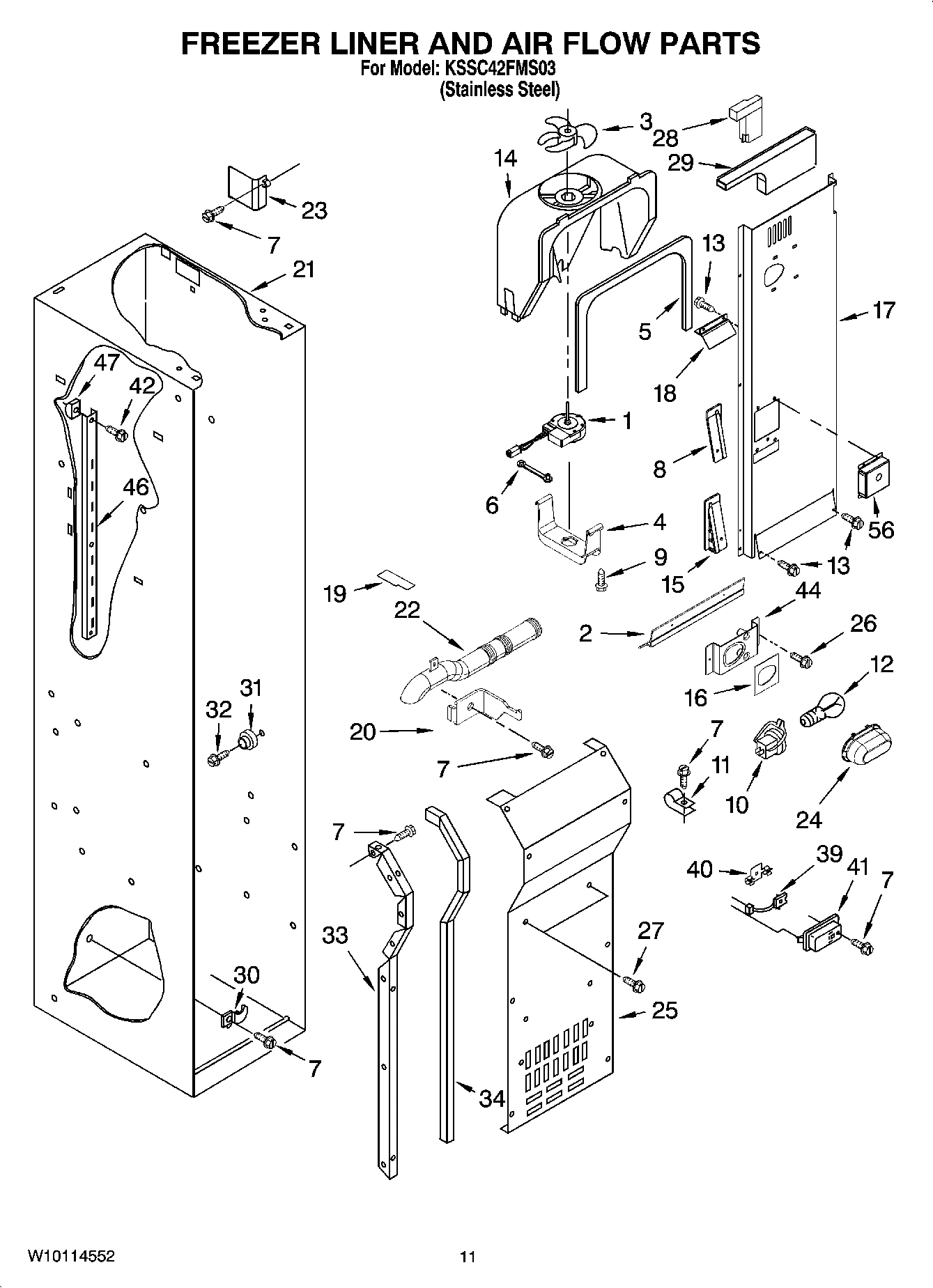 08 - FREEZER LINER AND AIR FLOW PARTS