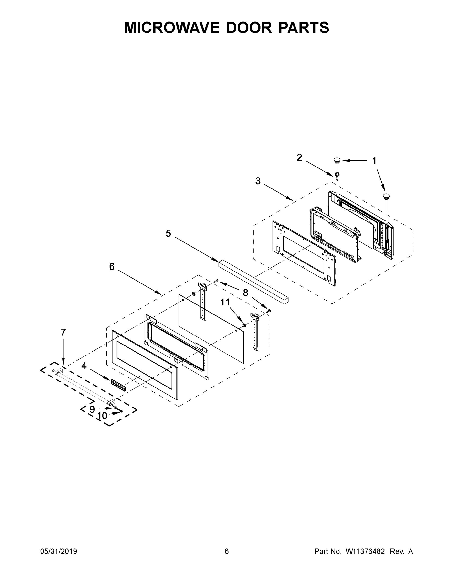 04 - MICROWAVE DOOR PARTS