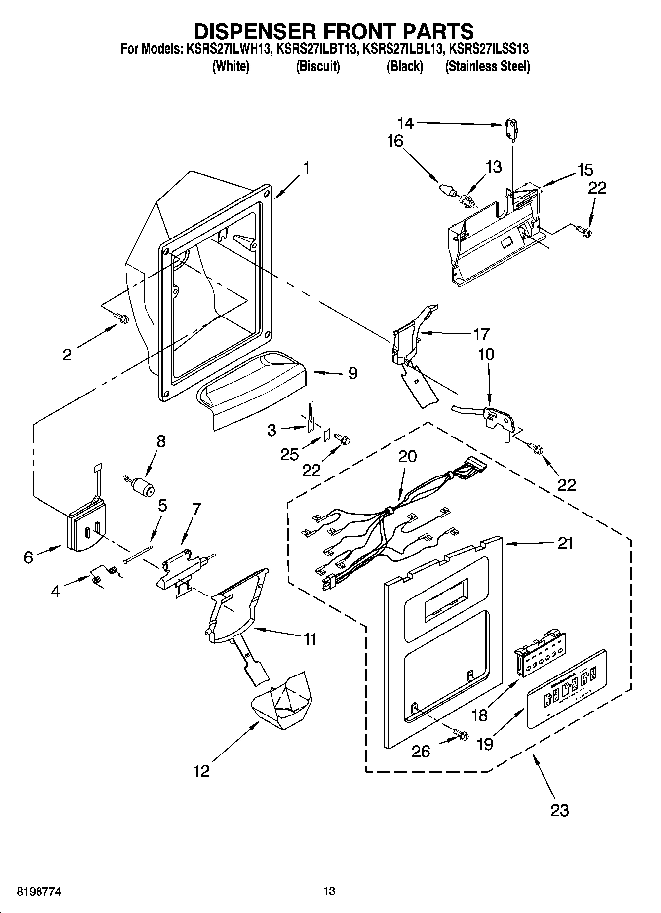 08 - DISPENSER FRONT PARTS