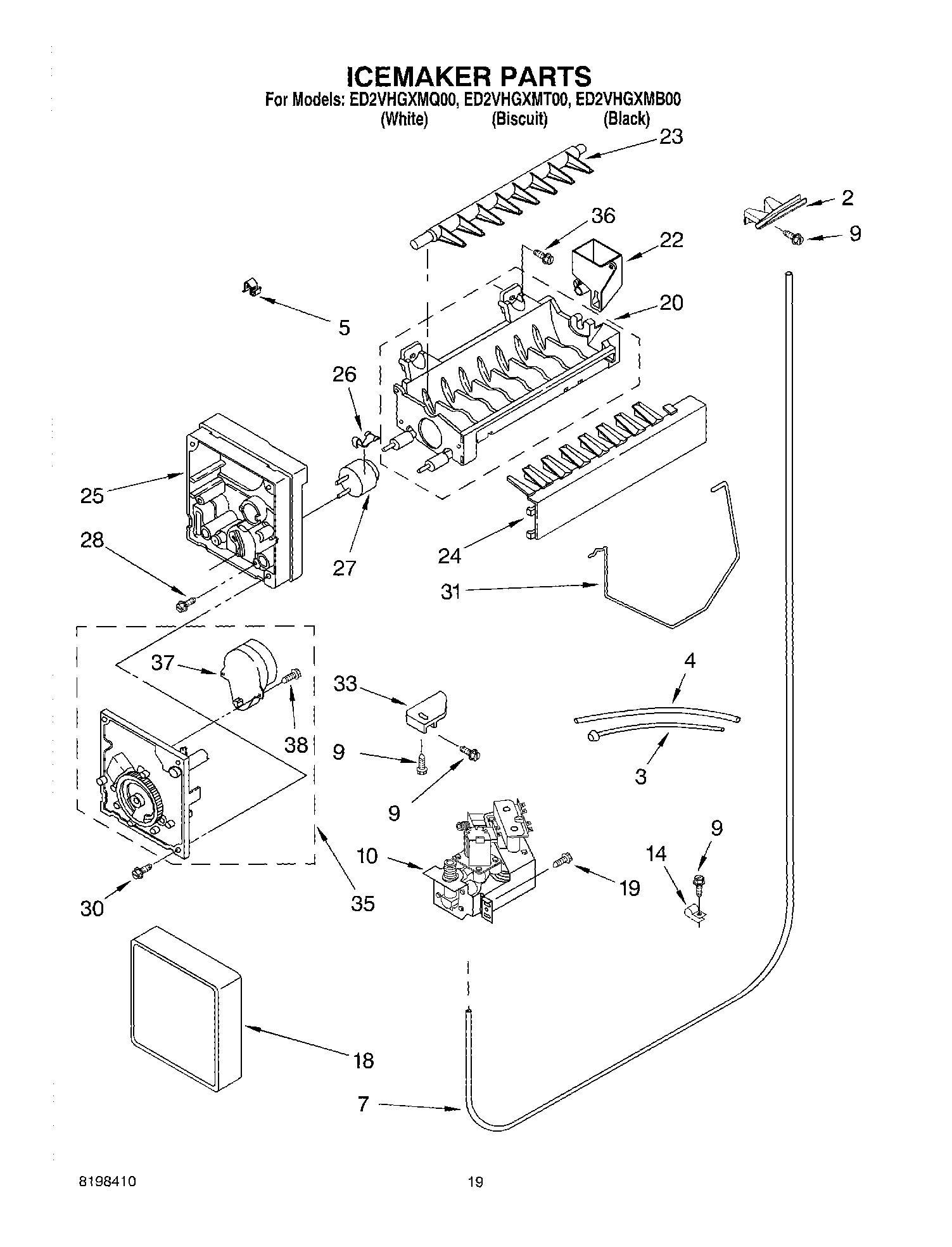 12 - ICEMAKER PARTS, PARTS NOT ILLUSTRATED