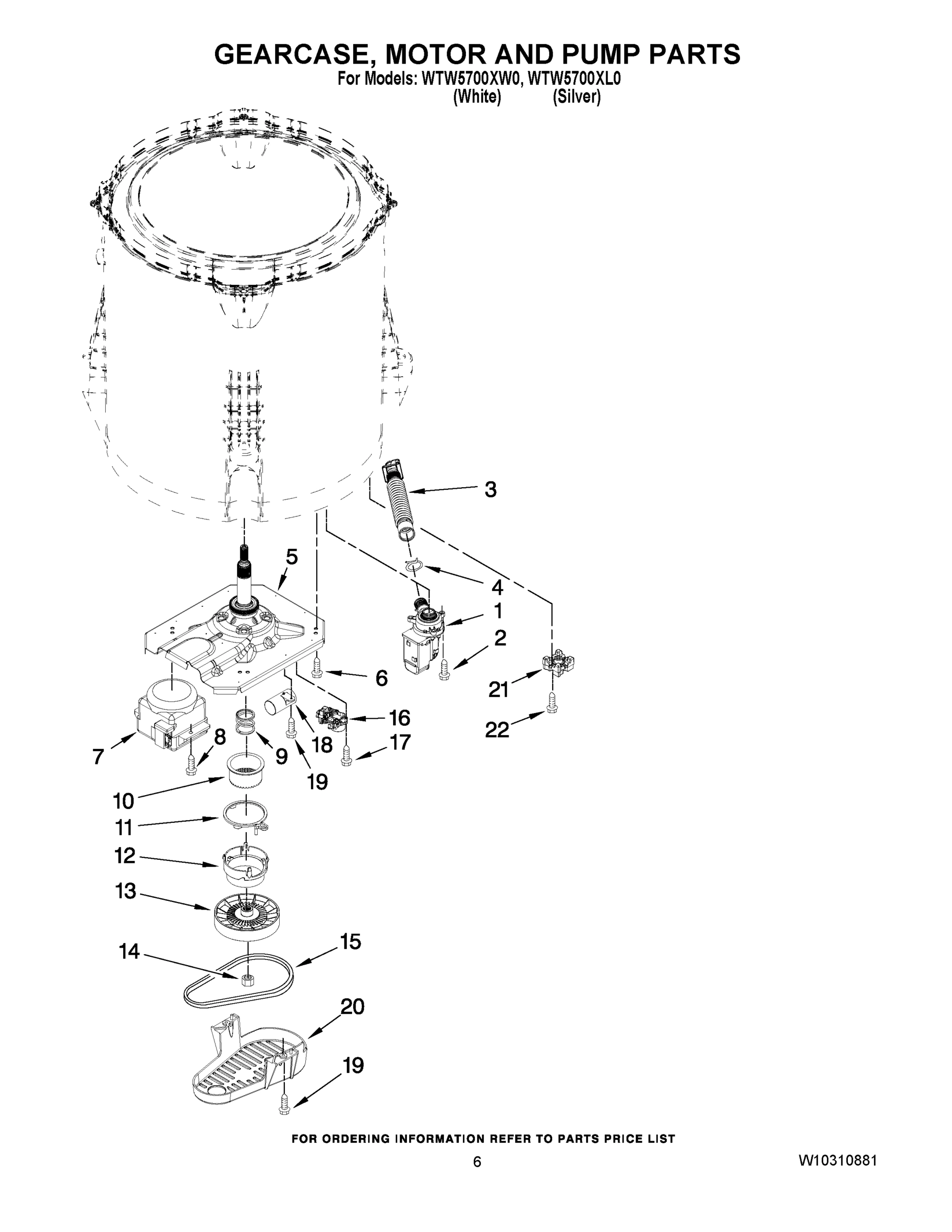 04 - GEARCASE, MOTOR AND PUMP PARTS