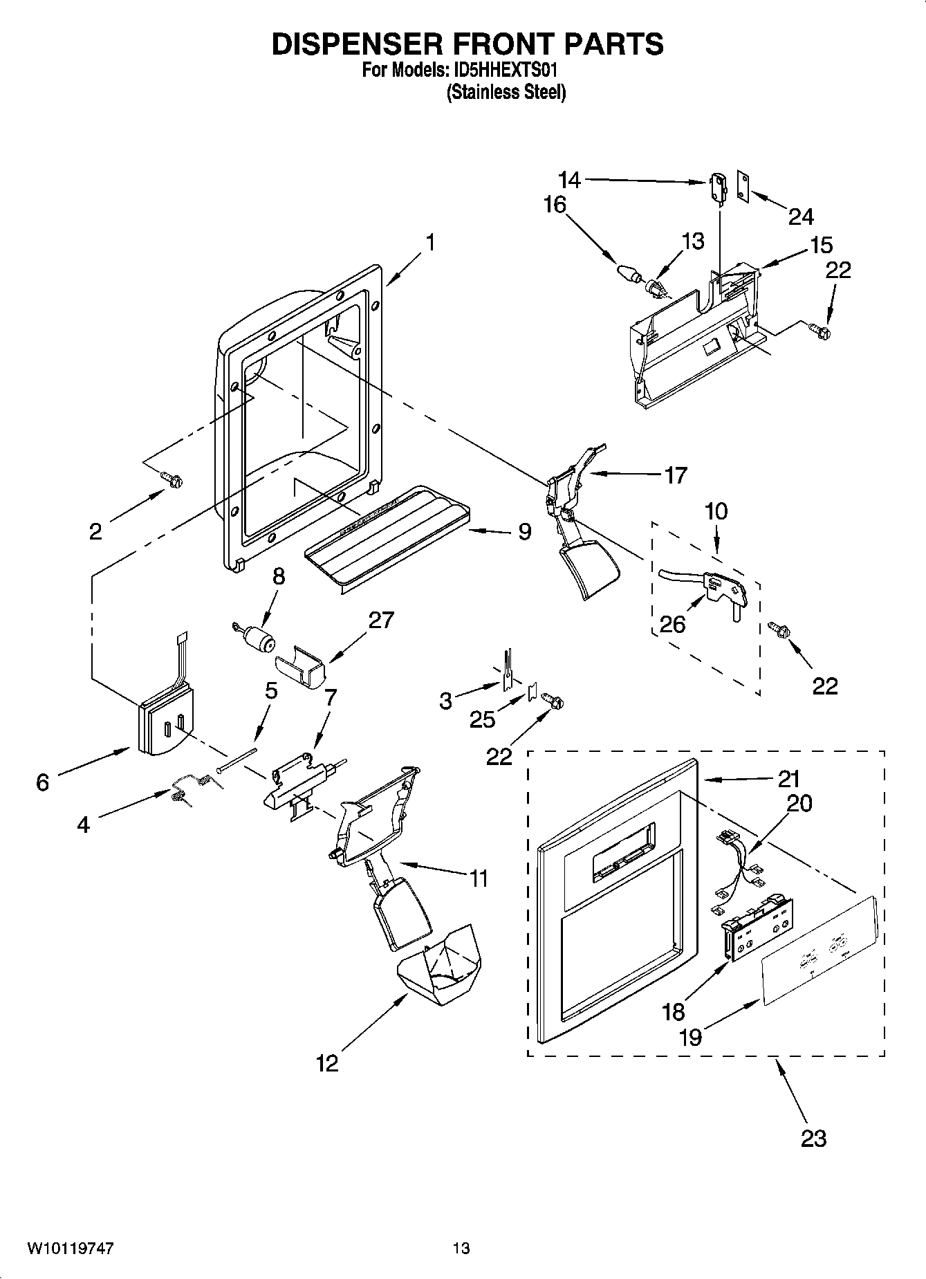 08 - DISPENSER FRONT PARTS