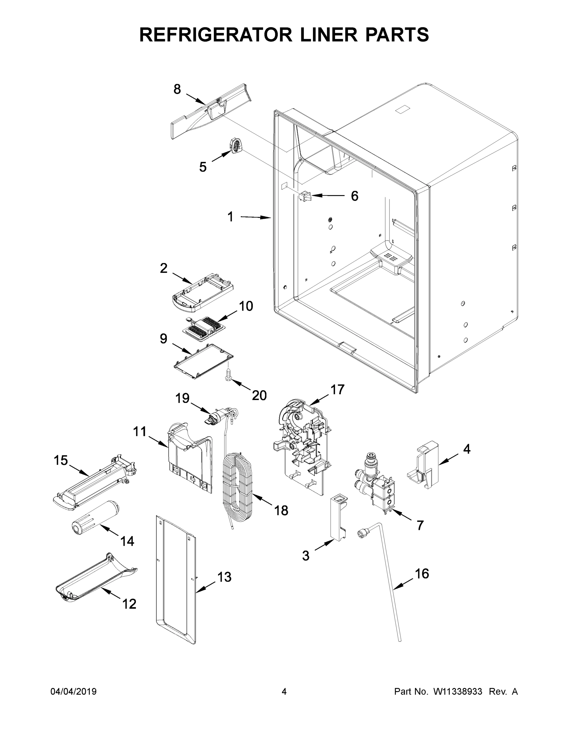 03 - REFRIGERATOR LINER PARTS