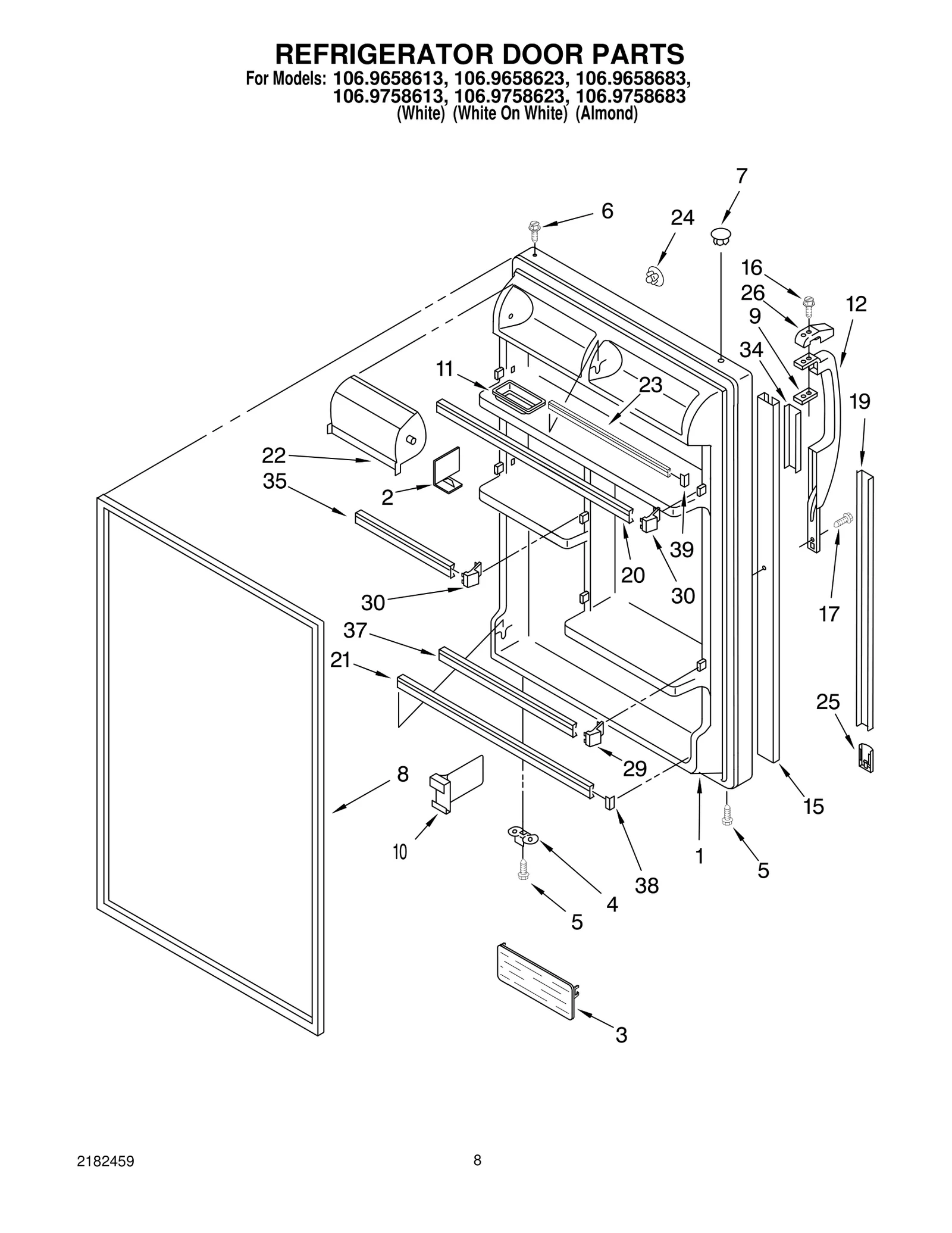 REFRIGERATOR DOOR PARTS