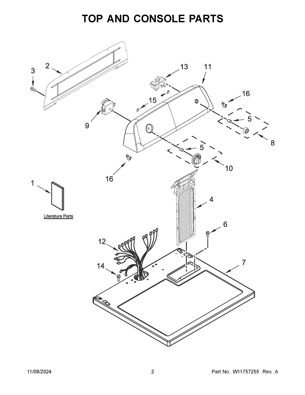 02 - TOP AND CONSOLE PARTS