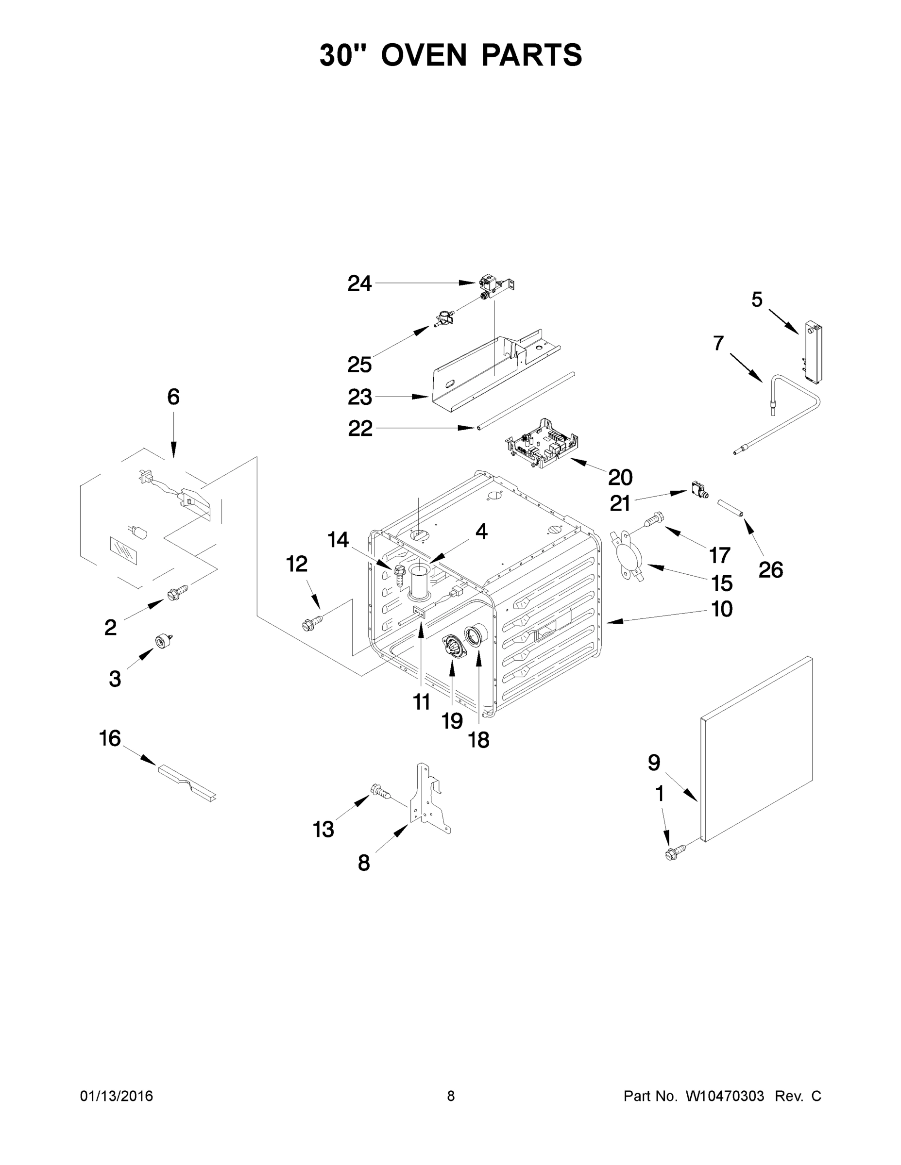 05 - 30 INCH OVEN PARTS