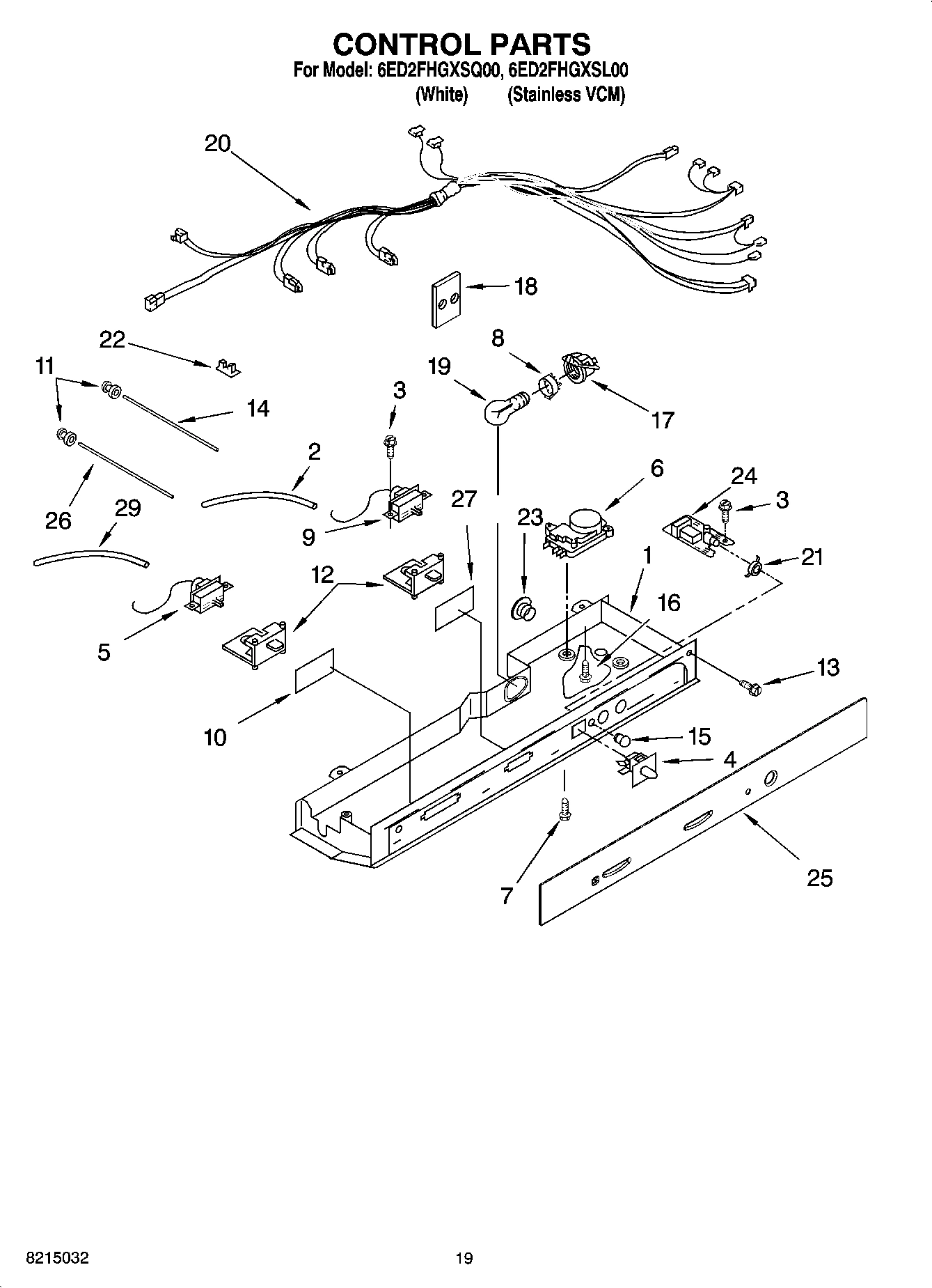 12 - CONTROL PARTS, OPTIONAL PARTS (NOT INCLUDED)