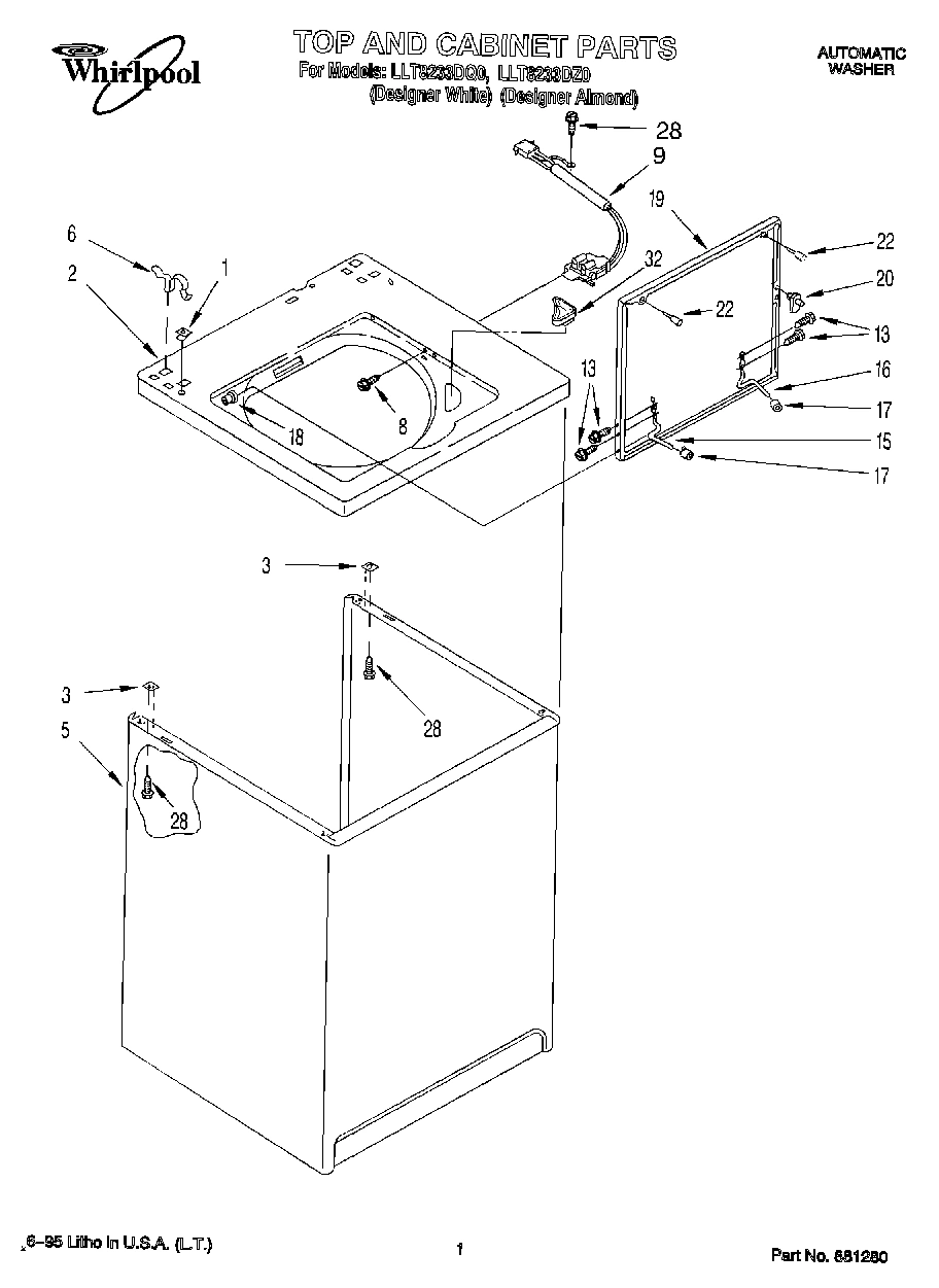 01 - TOP AND CABINET, LIT/OPTIONAL