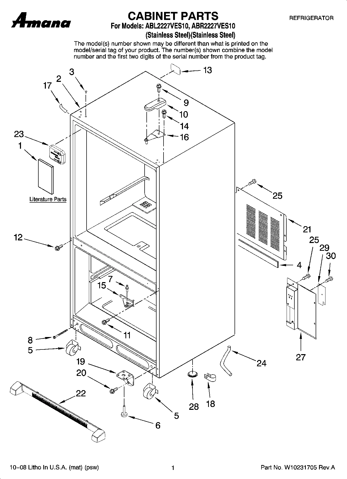 01 - CABINET PARTS