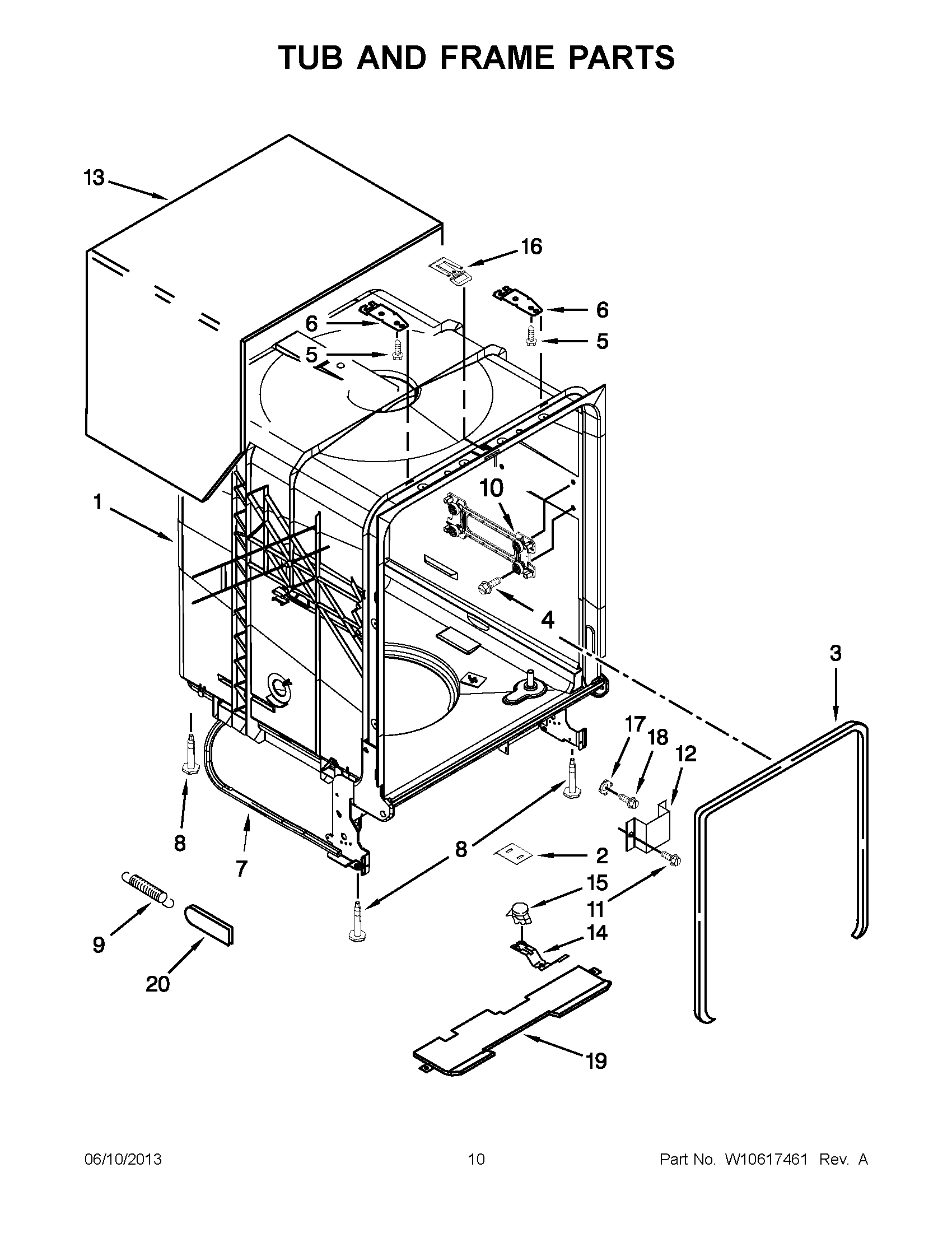 05 - TUB AND FRAME PARTS