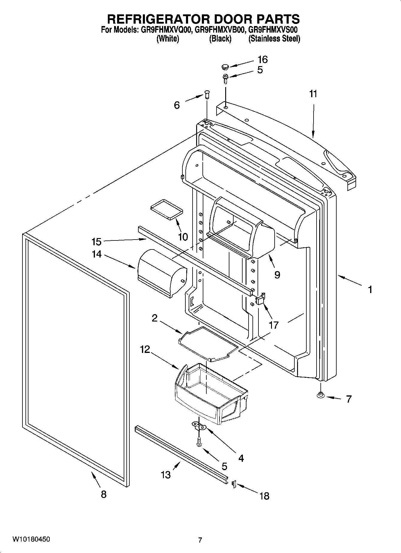 04 - REFRIGERATOR DOOR PARTS