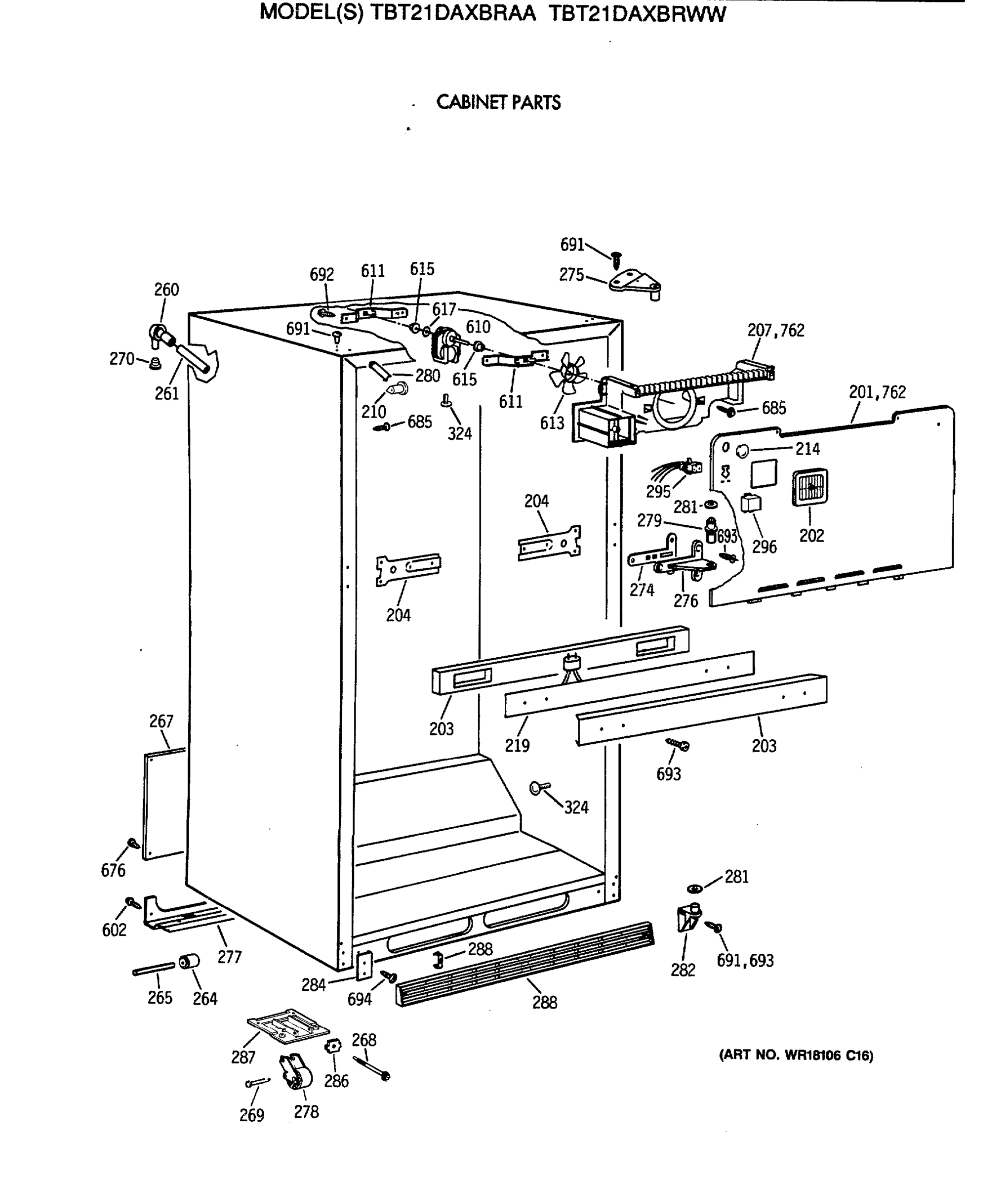 CABINET PARTS