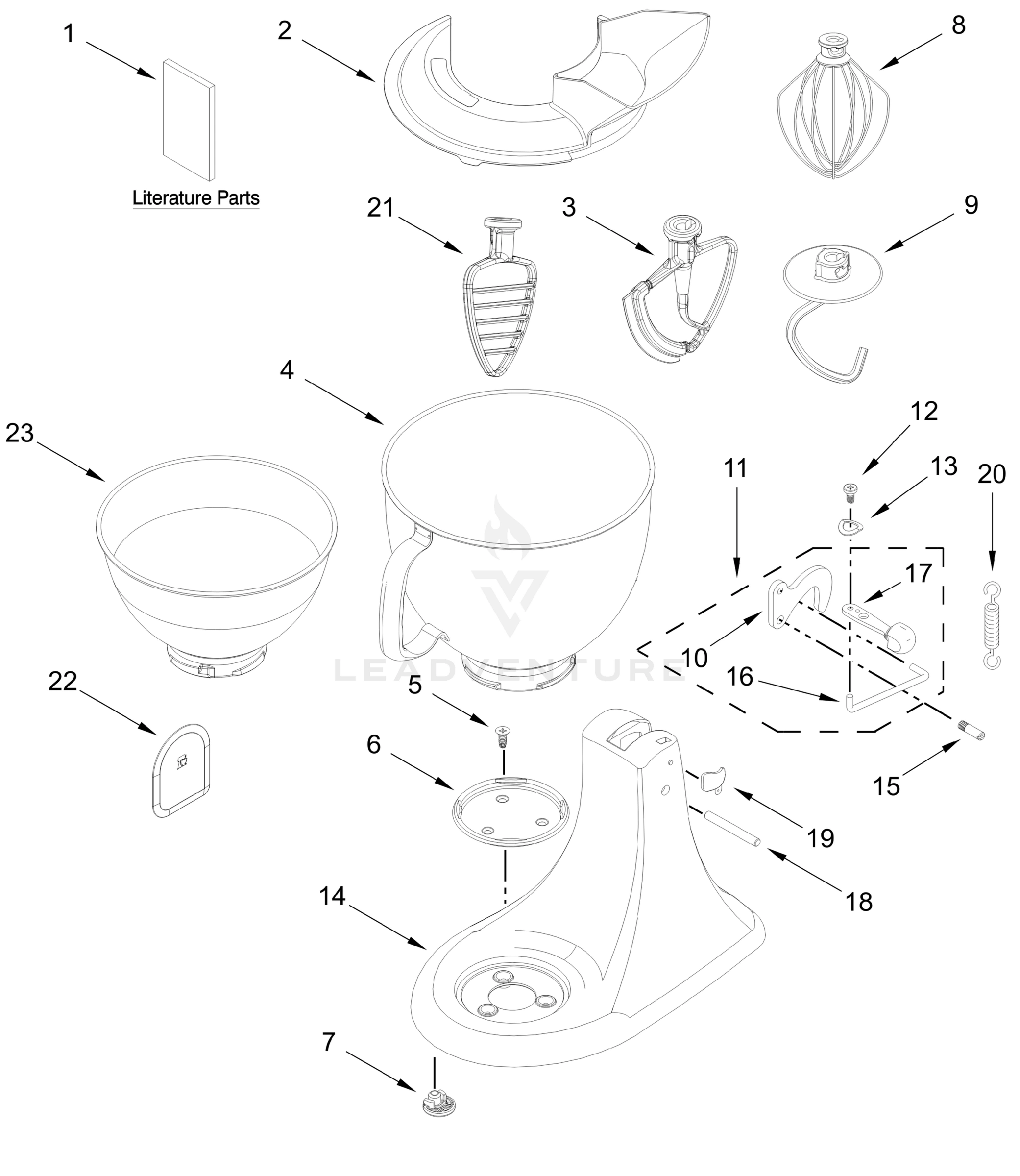 BASE AND PEDESTAL UNIT PARTS
