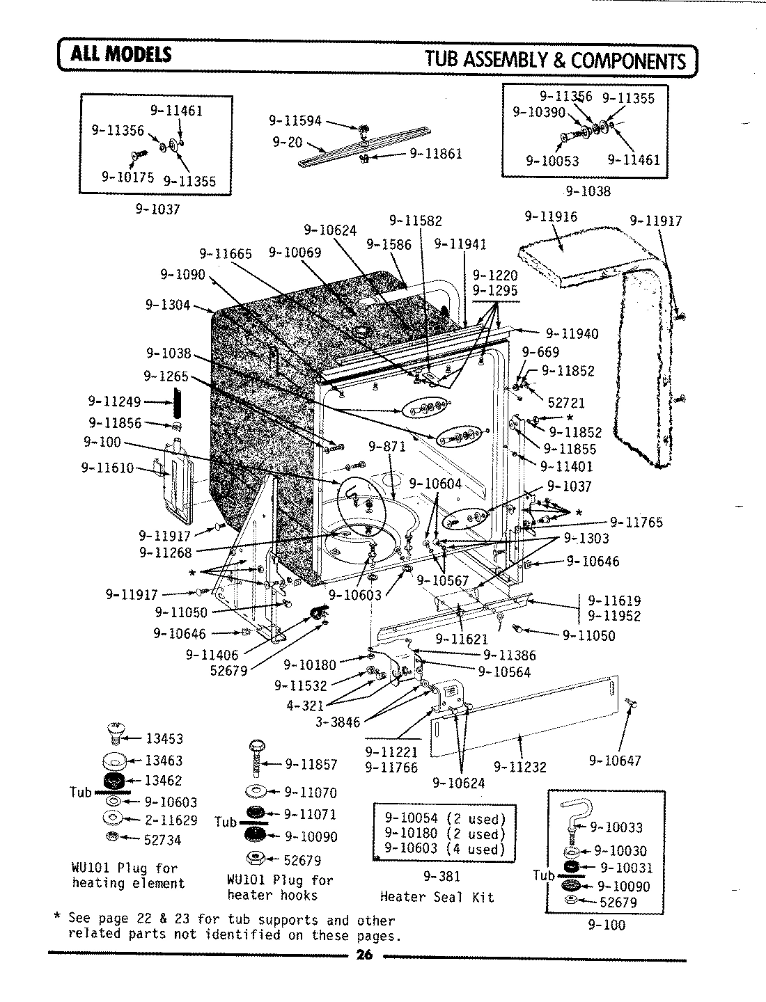 09 - TUB ASSEMBLY & COMPONENTS