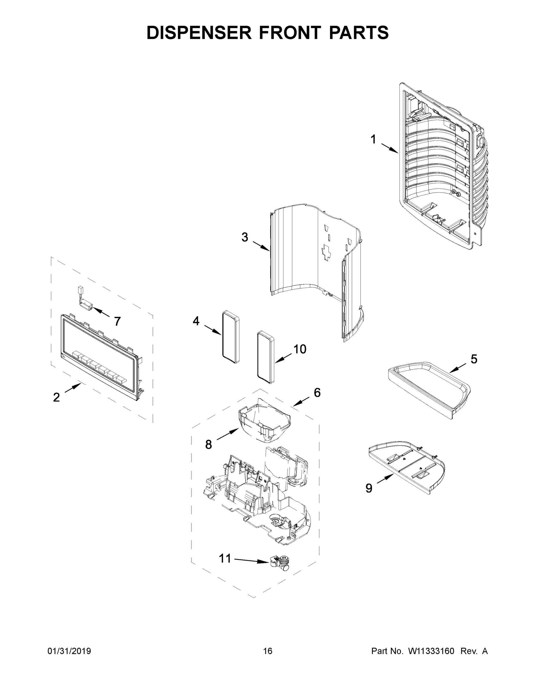 09 - DISPENSER FRONT PARTS