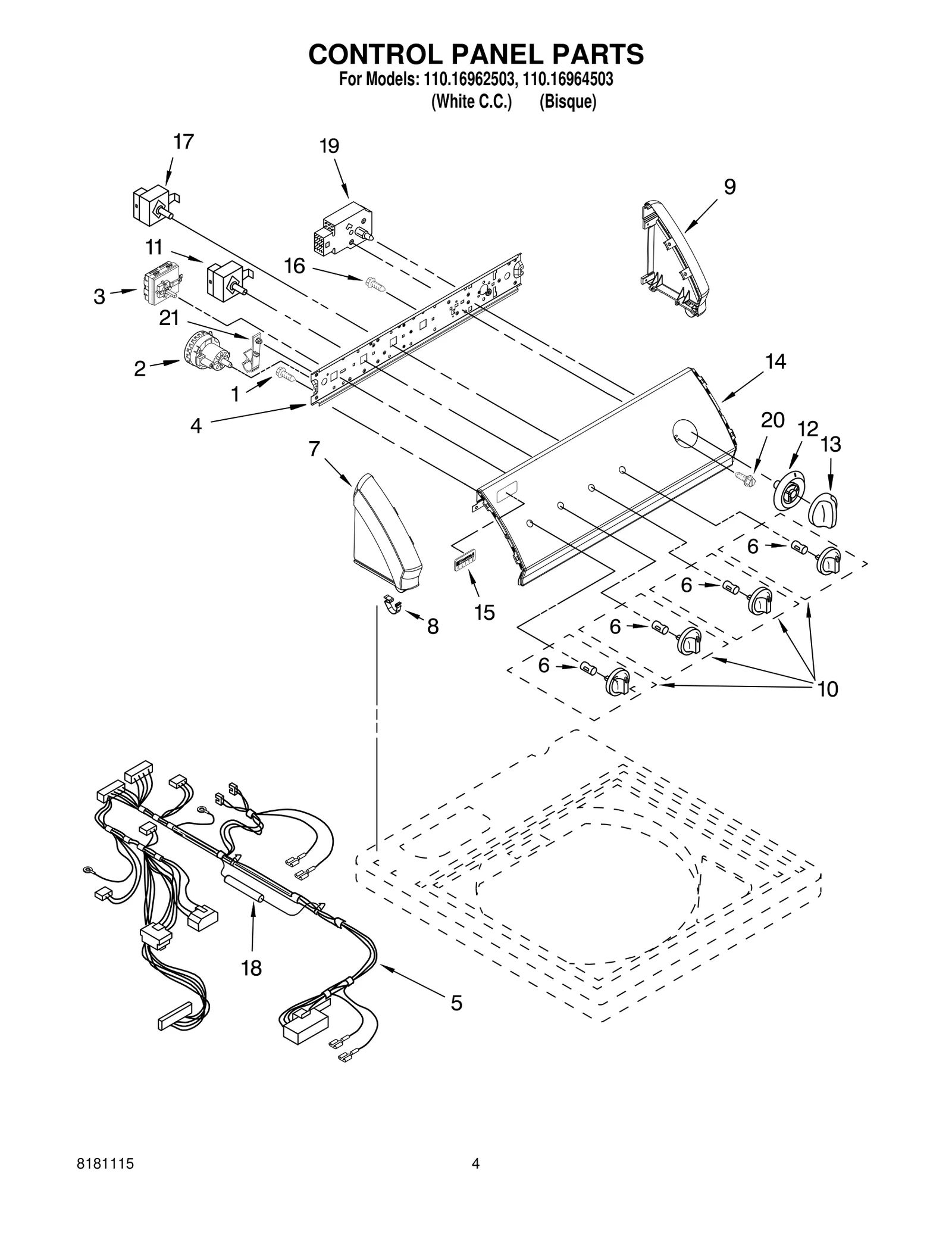 CONTROL PANEL PARTS