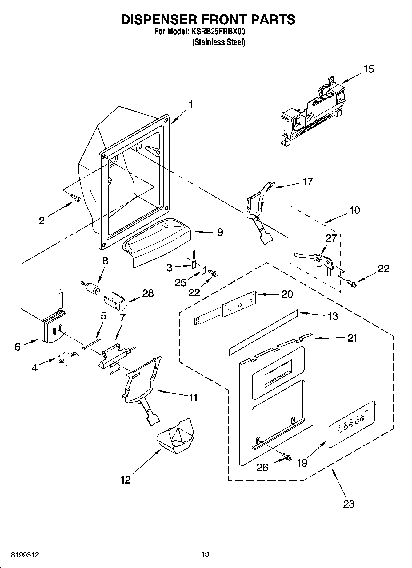 08 - DISPENSER FRONT PARTS