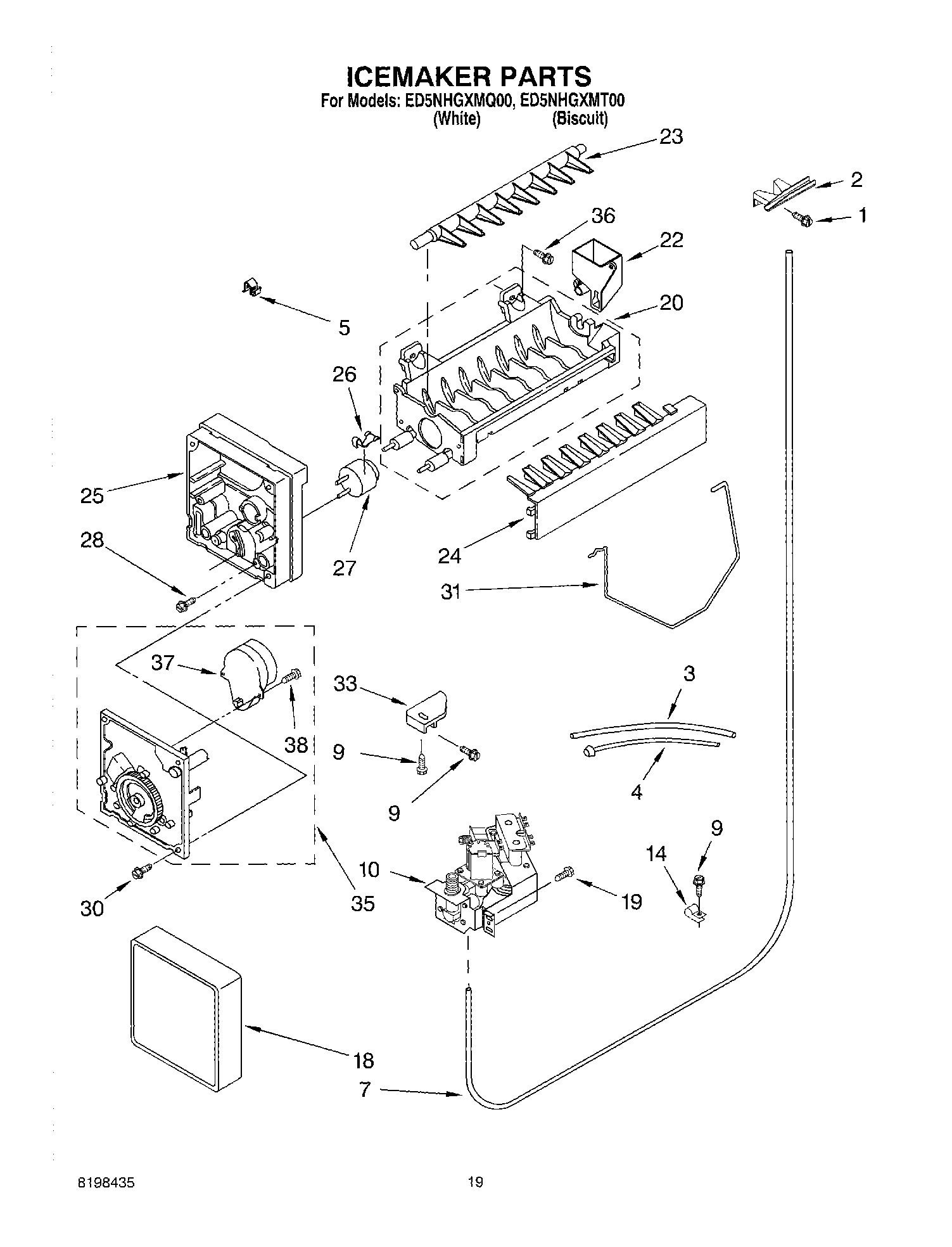 12 - ICEMAKER PARTS, PARTS NOT ILLUSTRATED