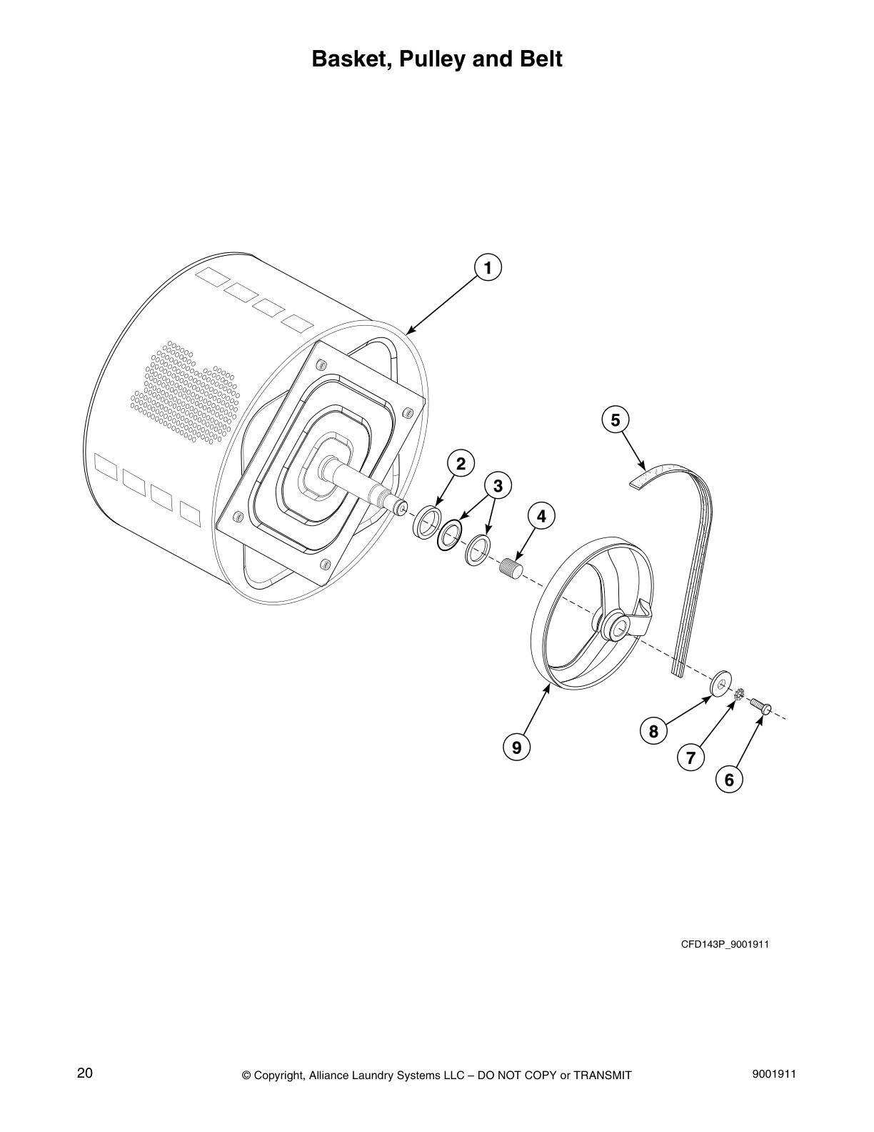 Basket, Pulley and Belt