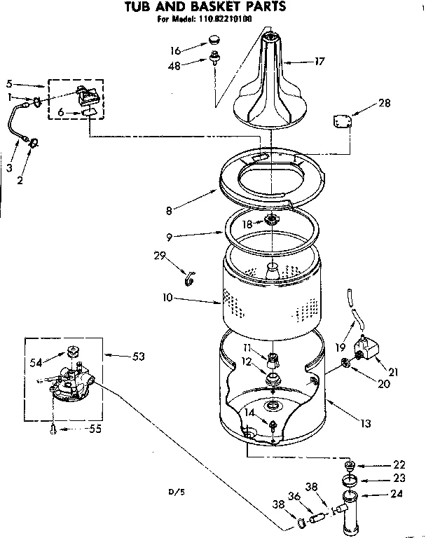 TUB AND BASKET PARTS