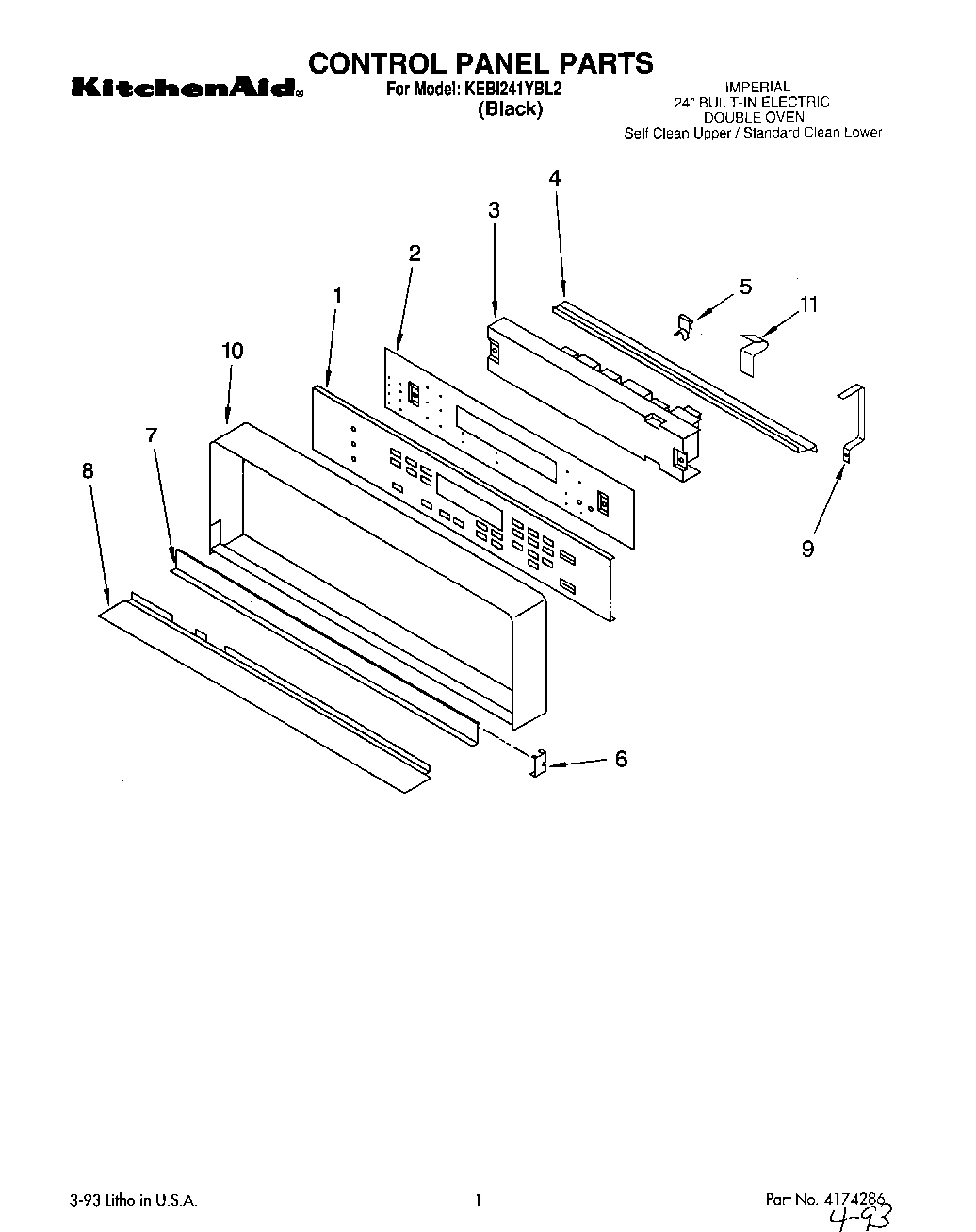 01 - CONTROL PANEL, LIT/OPTIONAL