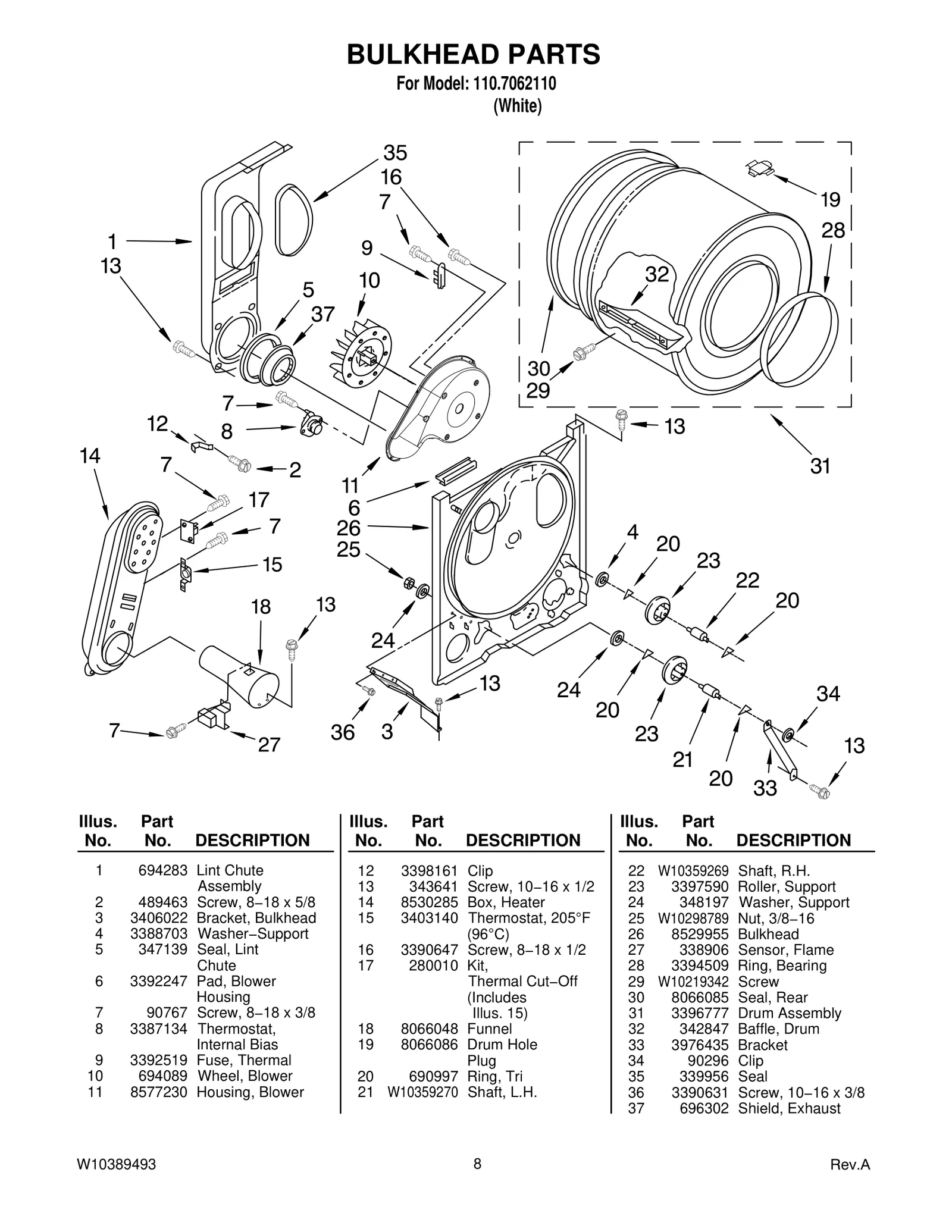 BULKHEAD PARTS