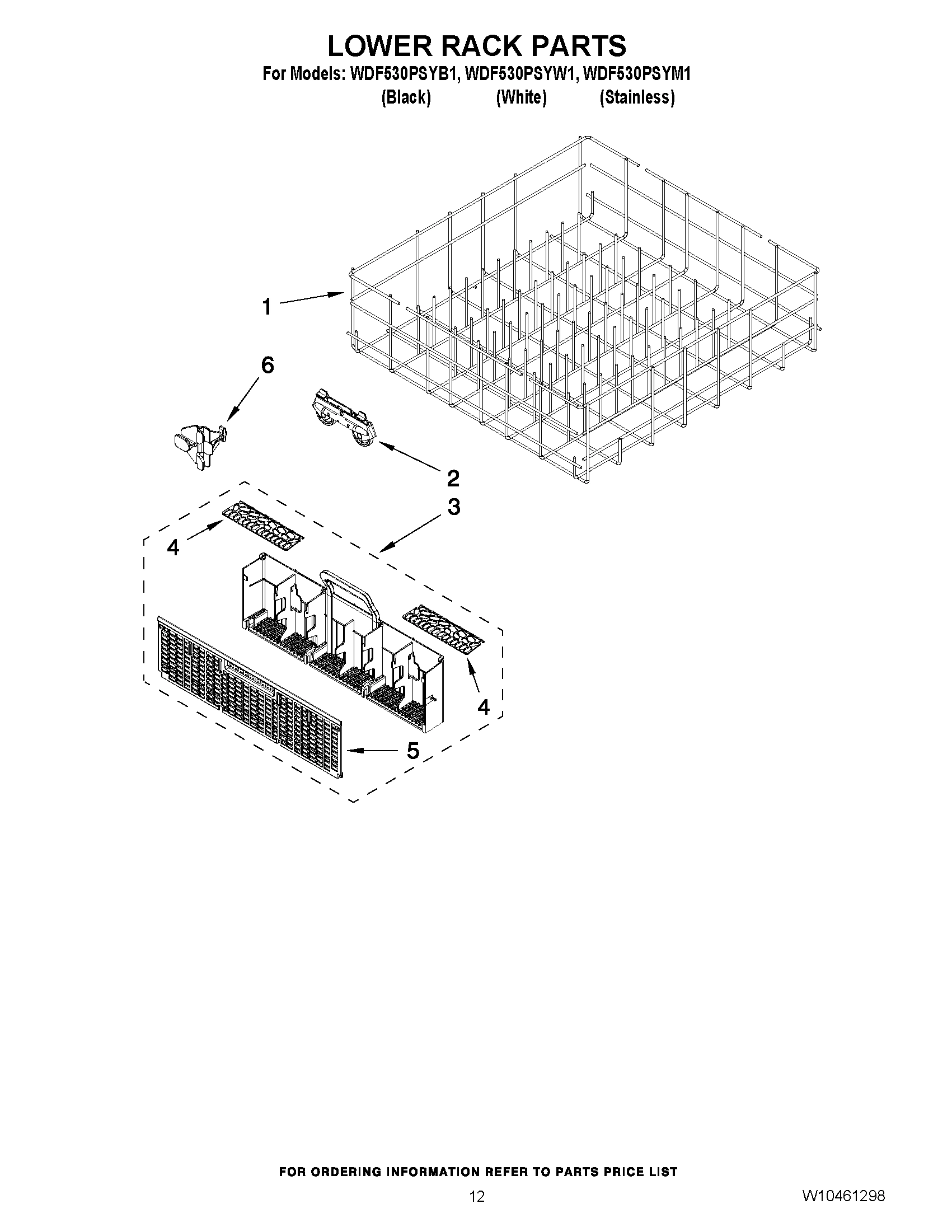 10 - LOWER RACK PARTS