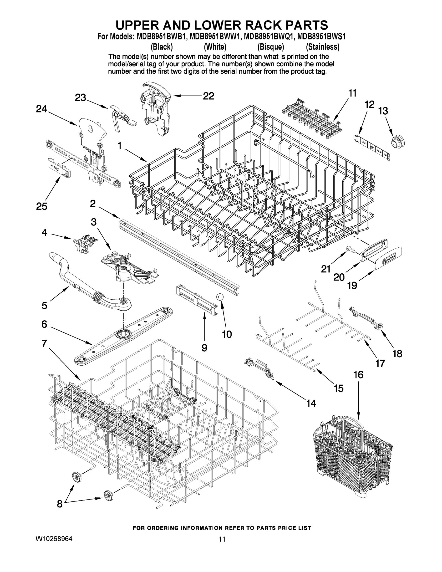 09 - UPPER AND LOWER RACK PARTS