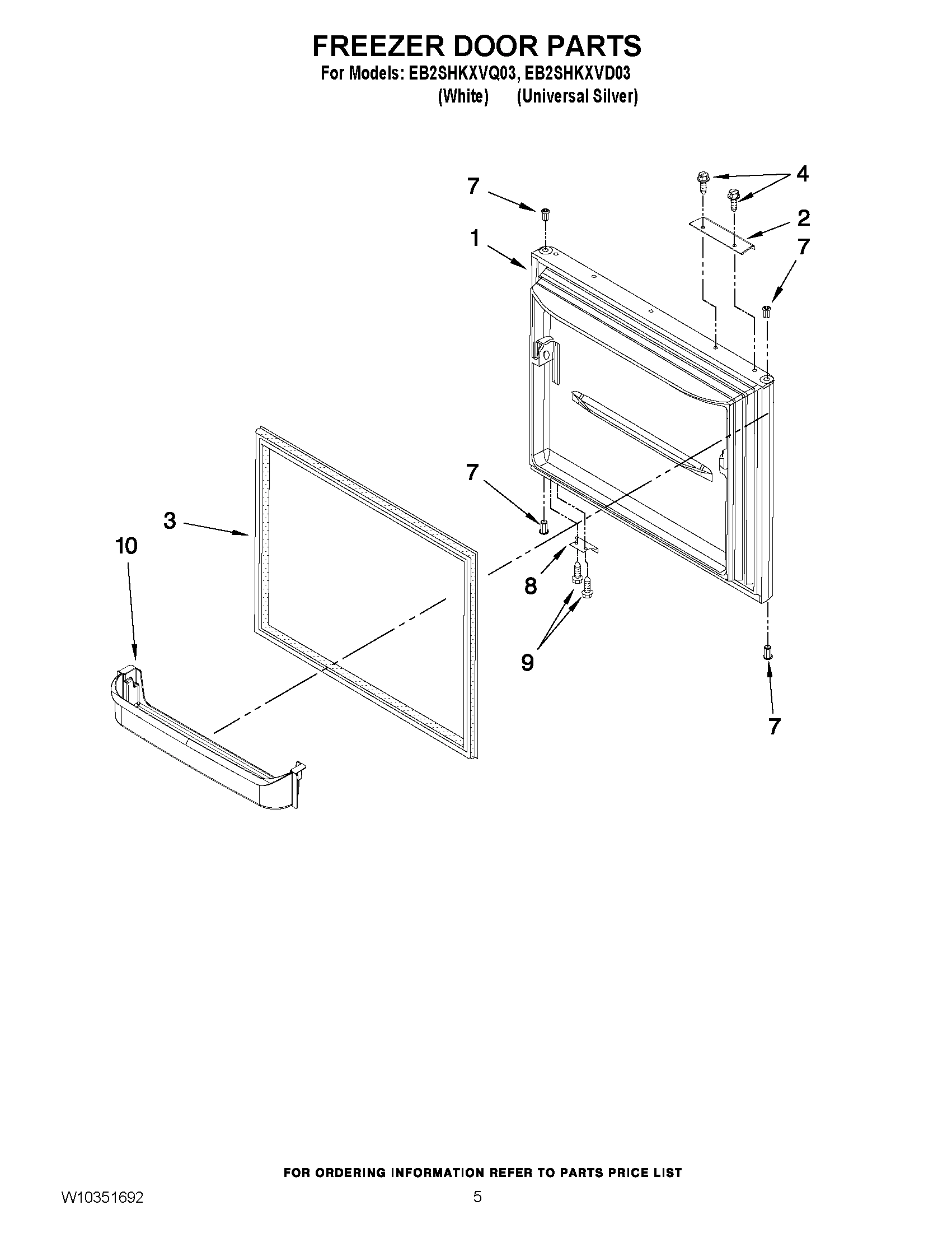 03 - FREEZER DOOR PARTS