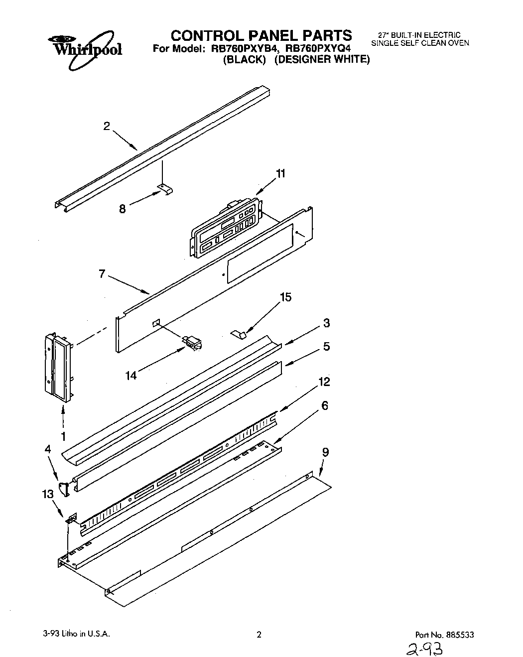 01 - CONTROL PANEL, LIT/OPTIONAL