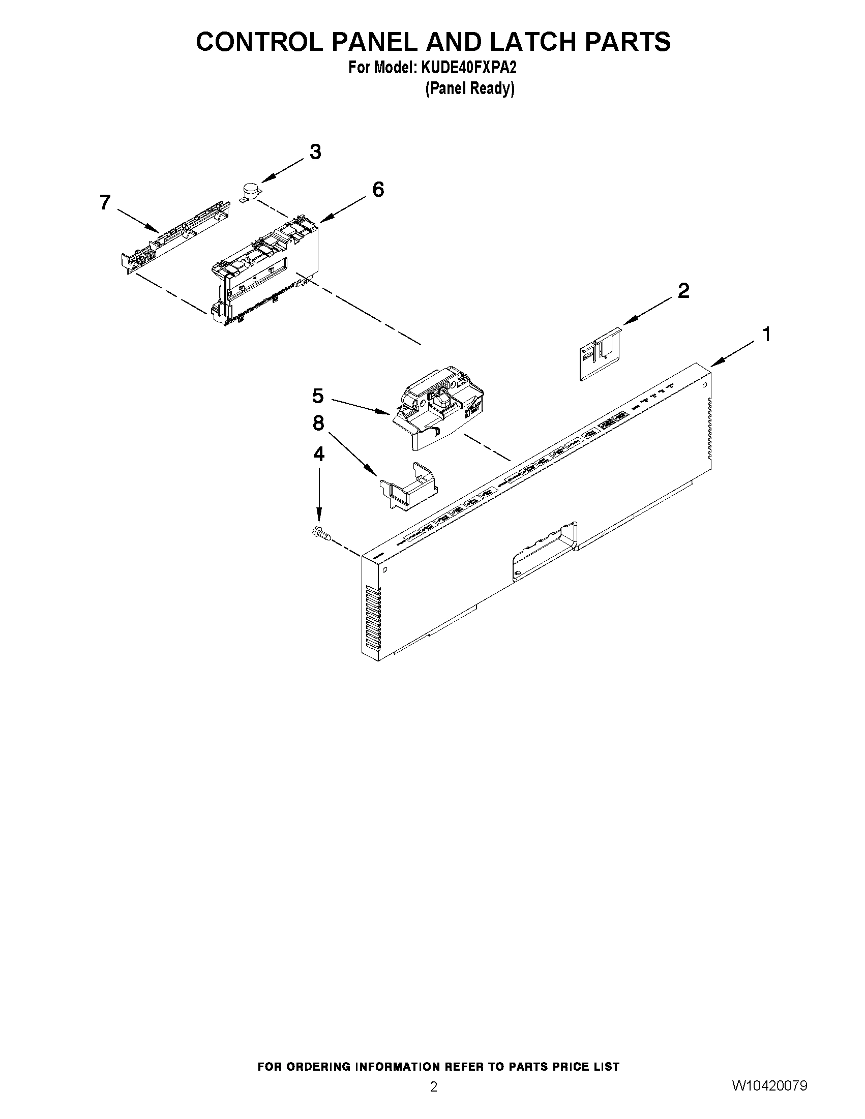02 - CONTROL PANEL AND LATCH PARTS