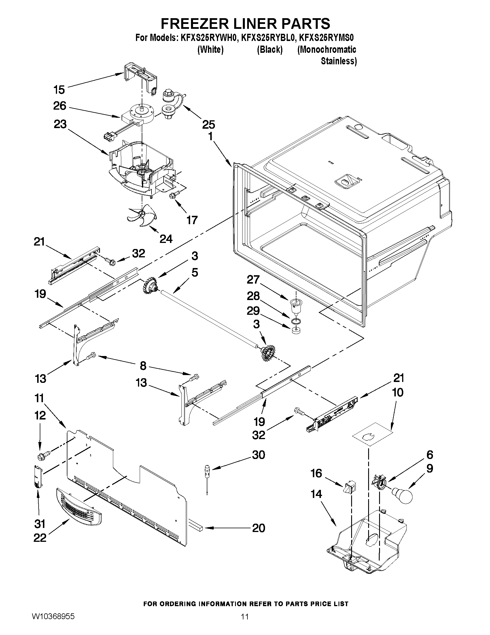06 - FREEZER LINER PARTS