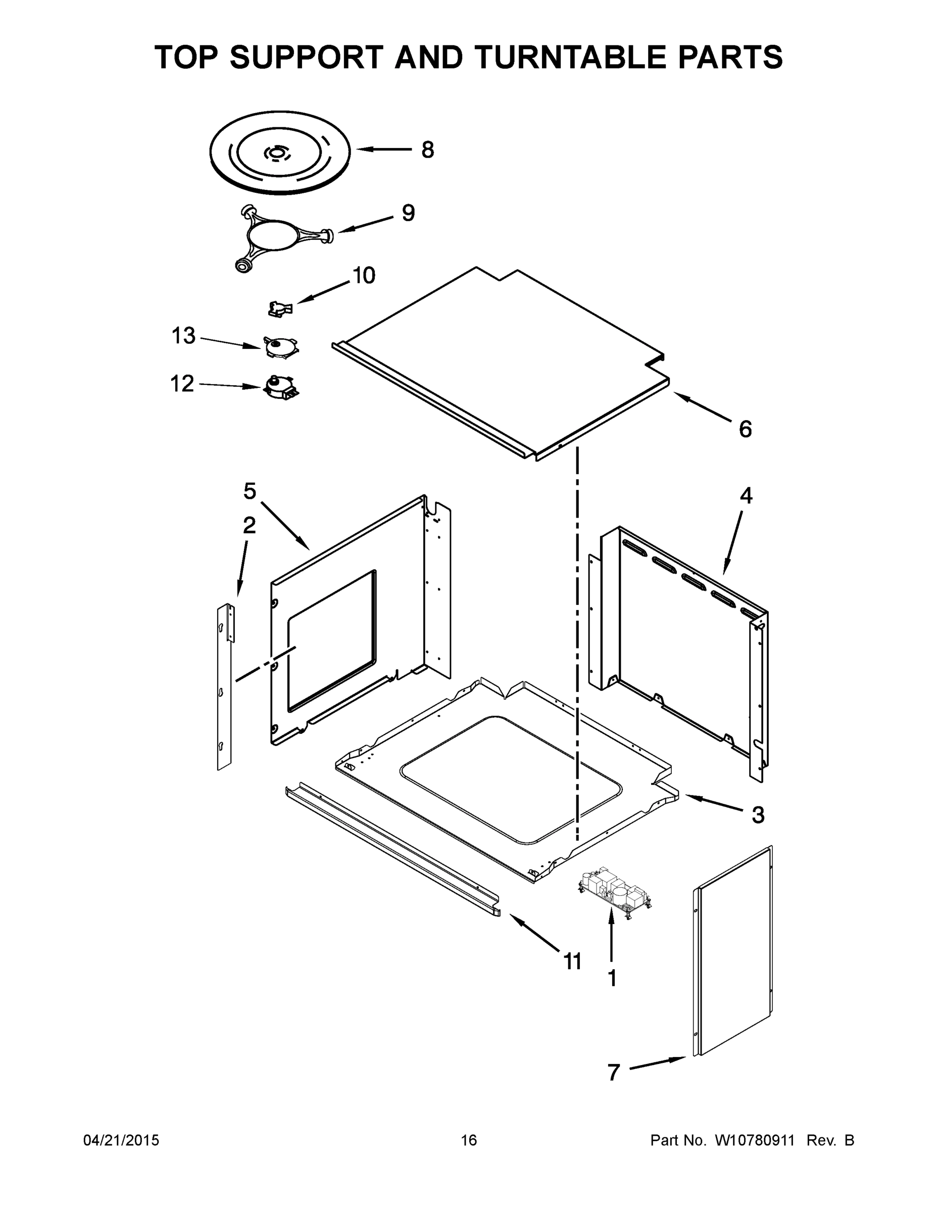 09 - TOP SUPPORT AND TURNTABLE PARTS